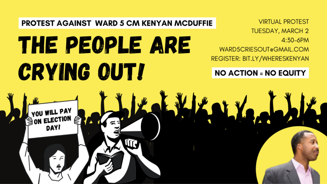 Protest Against Ward 5 CM Kenyan McDuffie