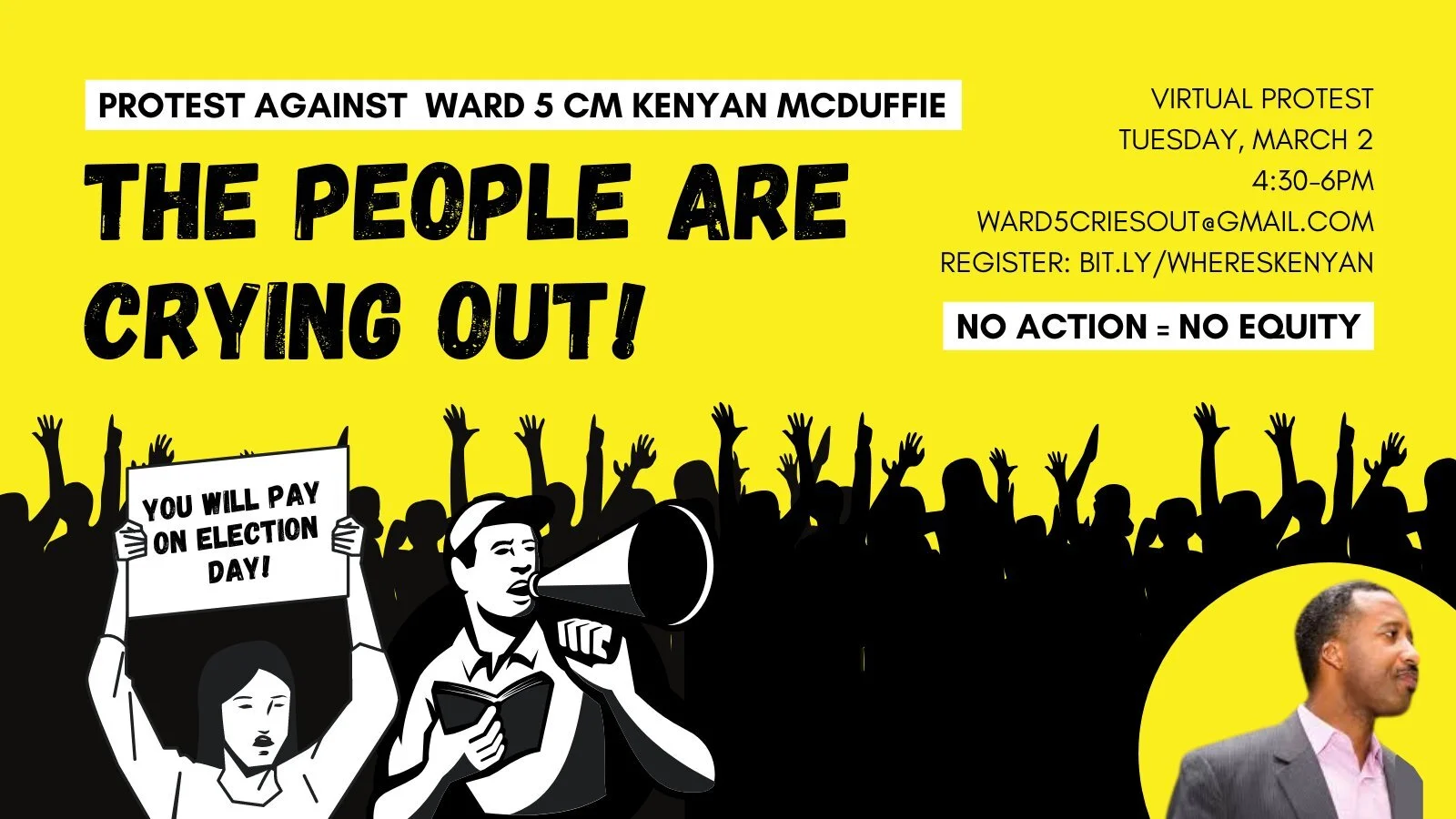Virtual Protest Against Ward 5 CM Kenyan McDuffie