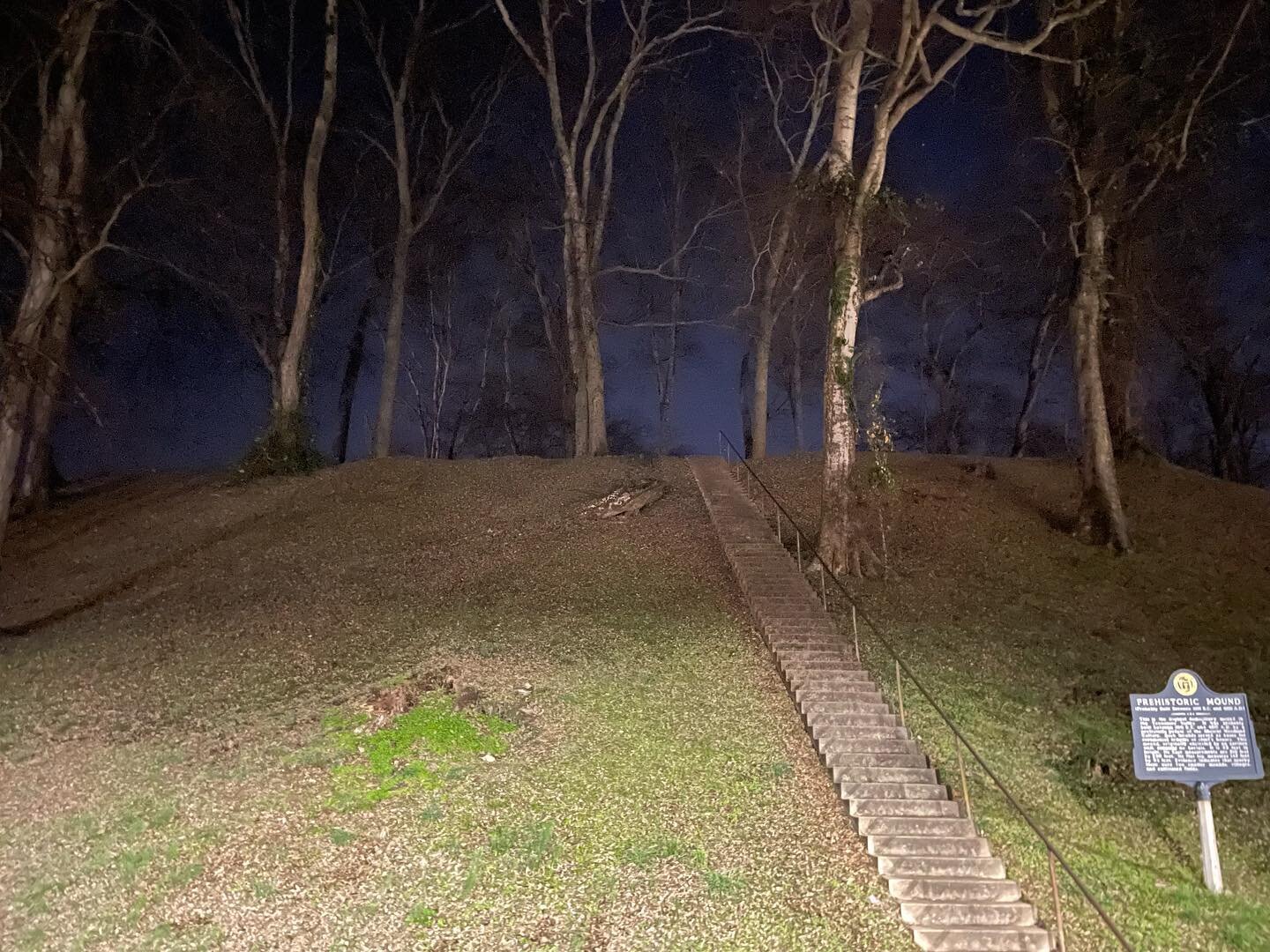 These are images of the Florence Mound at night, taken in February, 2023.