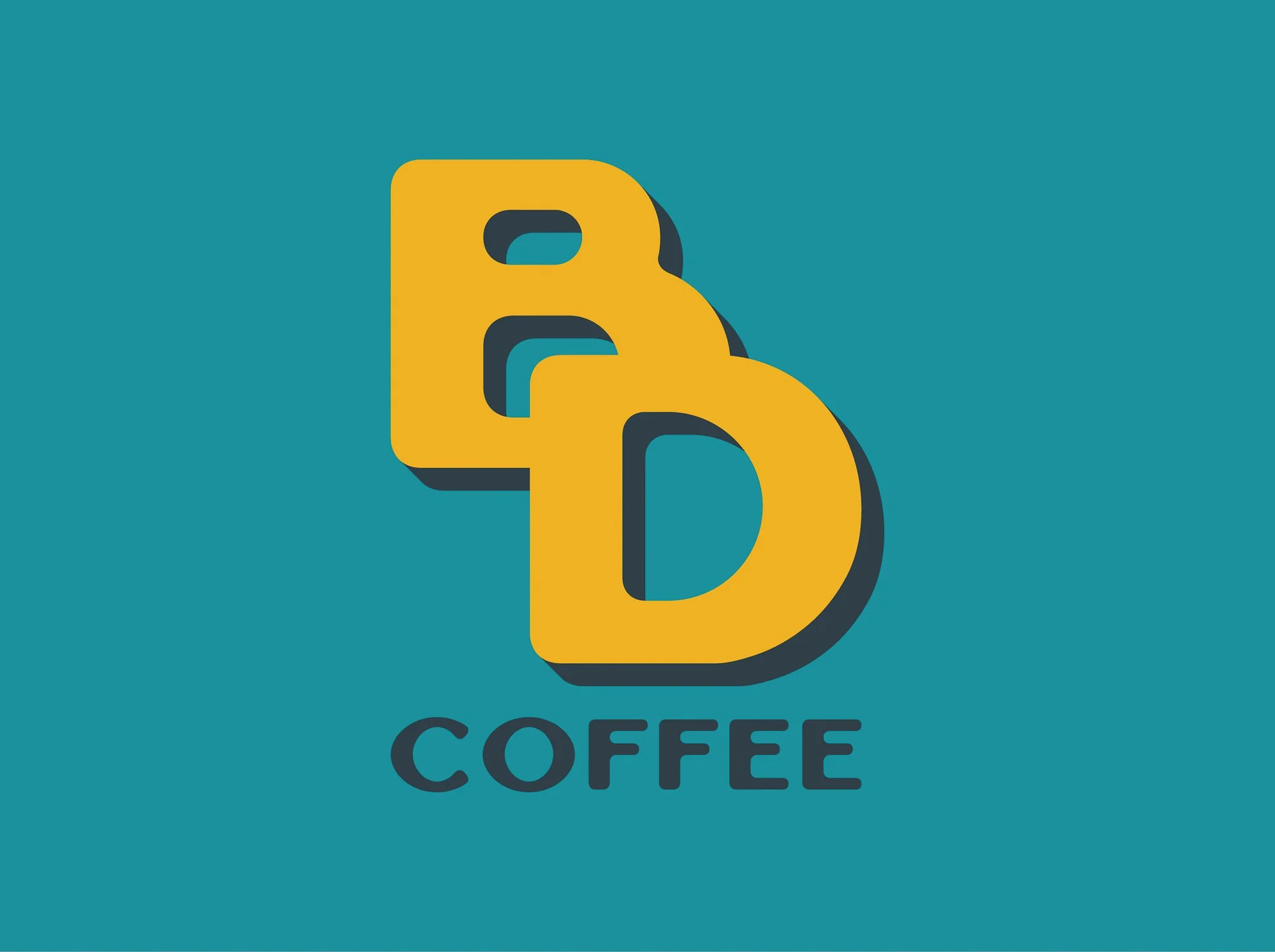 Bulldog Coffee Monogram Logo Design