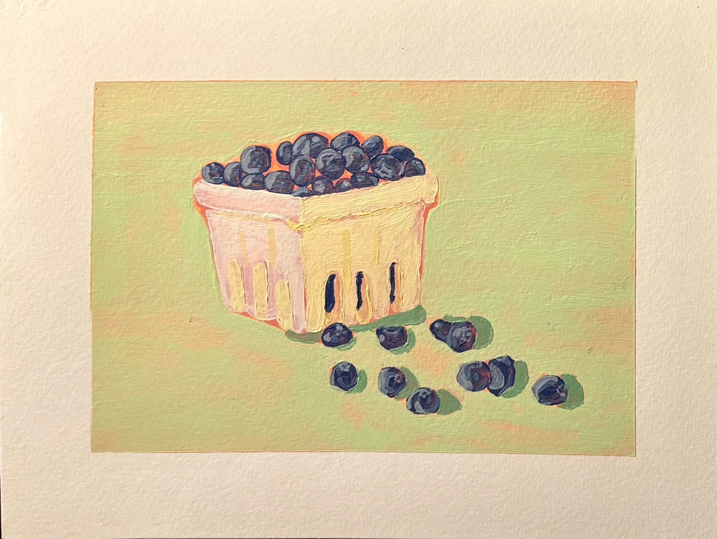 Blueberries. Acrylic & Gauche. Spring 2025