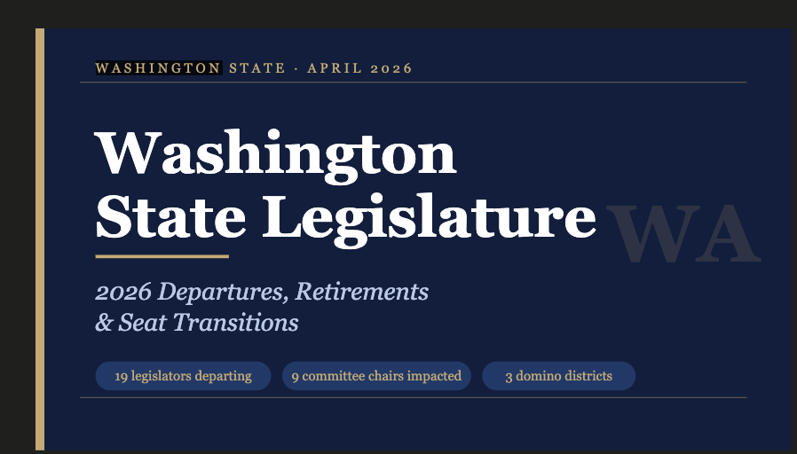 Washington State Legislature 2026: Retirements, Open Seats &amp; Seat Transitions
