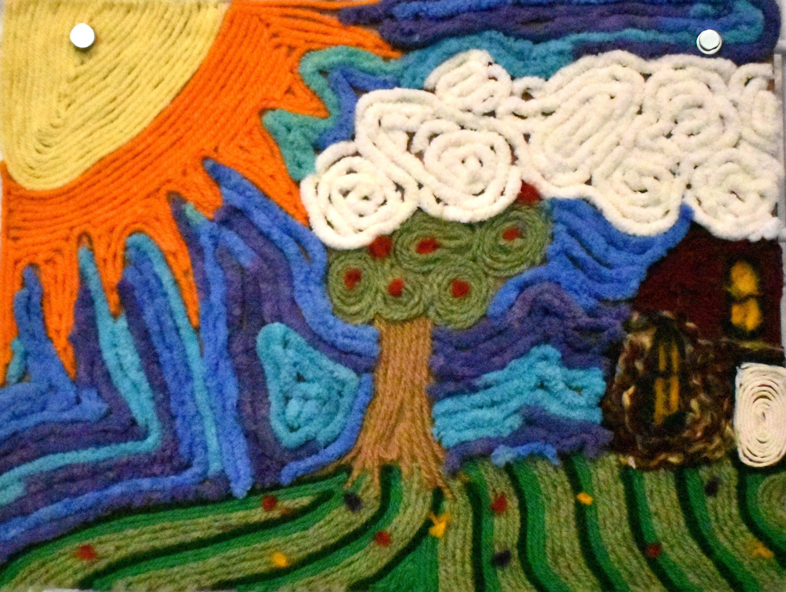 Gabriel Egerton, 10th Grade, Landscape, Yarn
