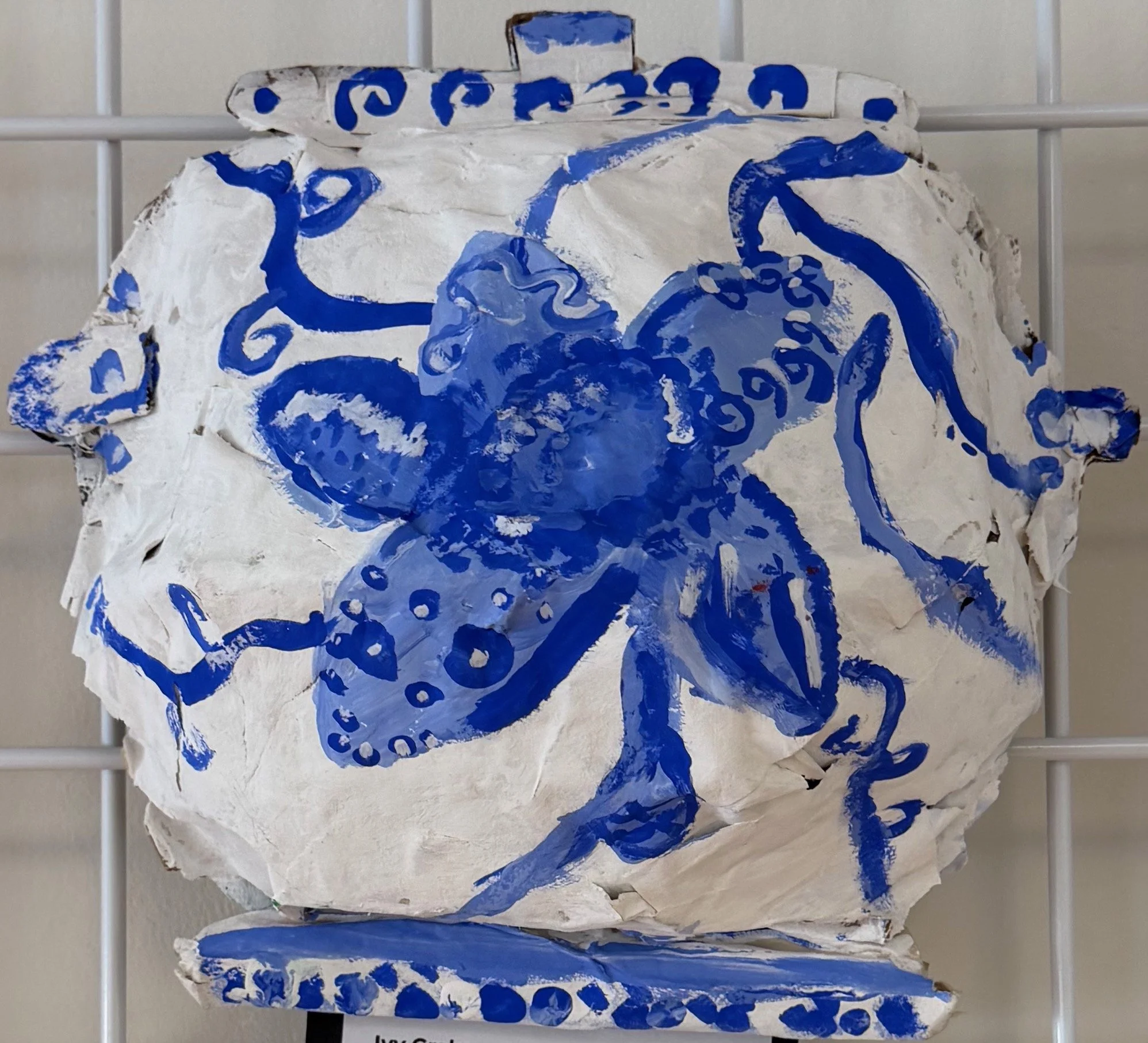 Ivy Graham, 6th, Floral Vase, Papier-Mâché and Tempera