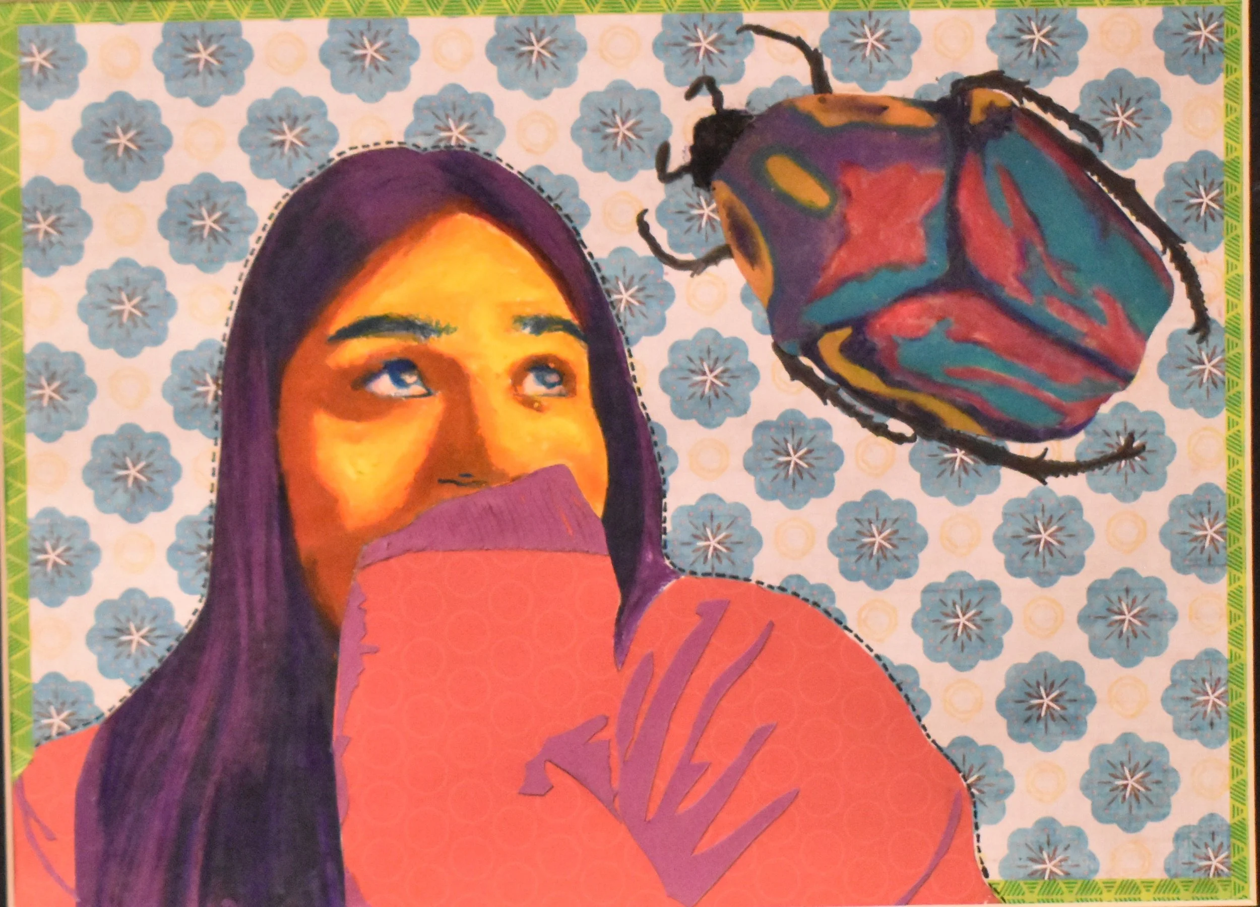 Julianne Trapp, 11th Grade, Self Portrait, Mixed Media