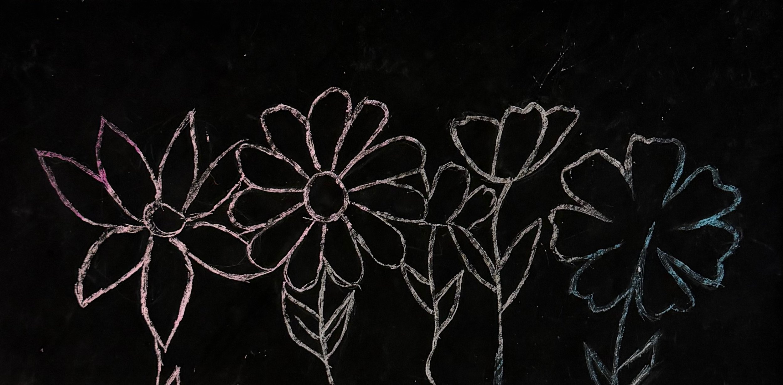 Kamila Velazquez, 8th, Crayon Etching Flowers, Crayon and Tempera Paint