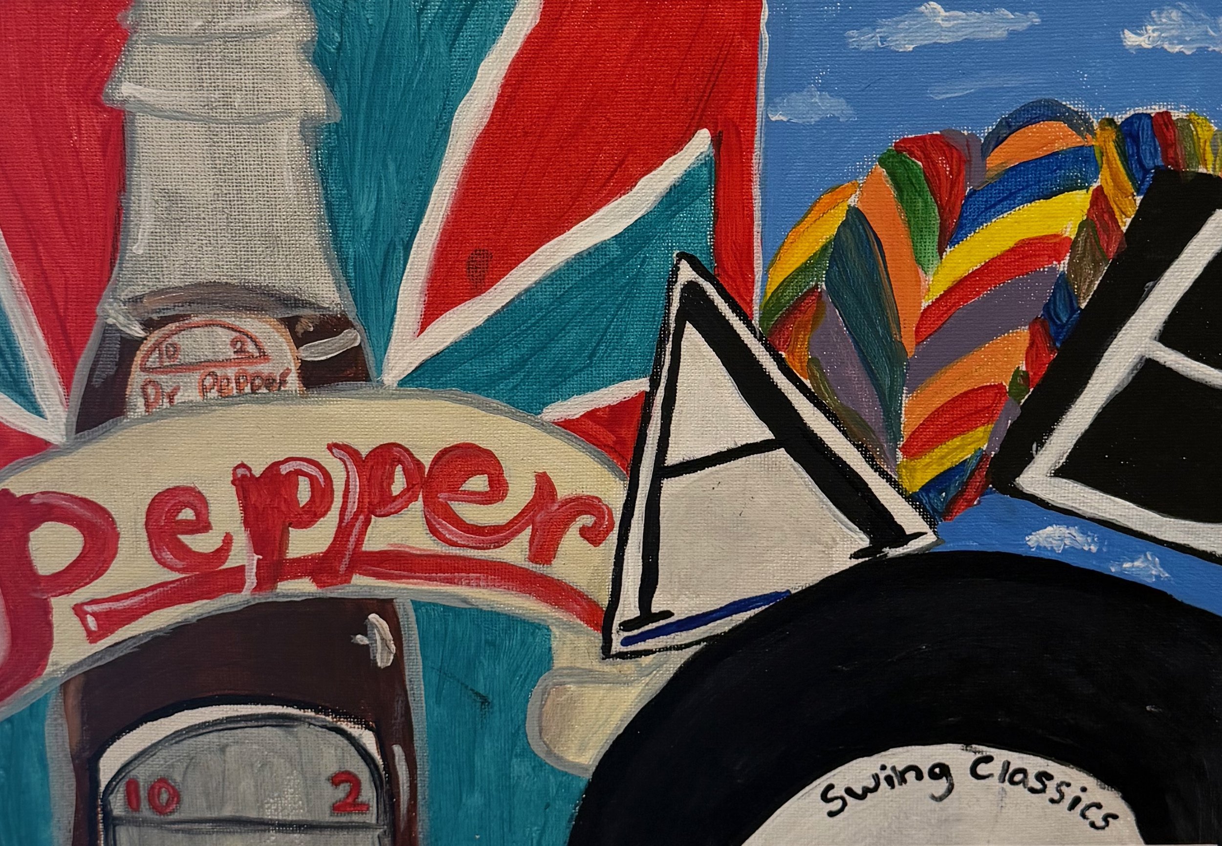 Aevah Allen, 8th, Self-Portrait Collage, Acrylic Paint