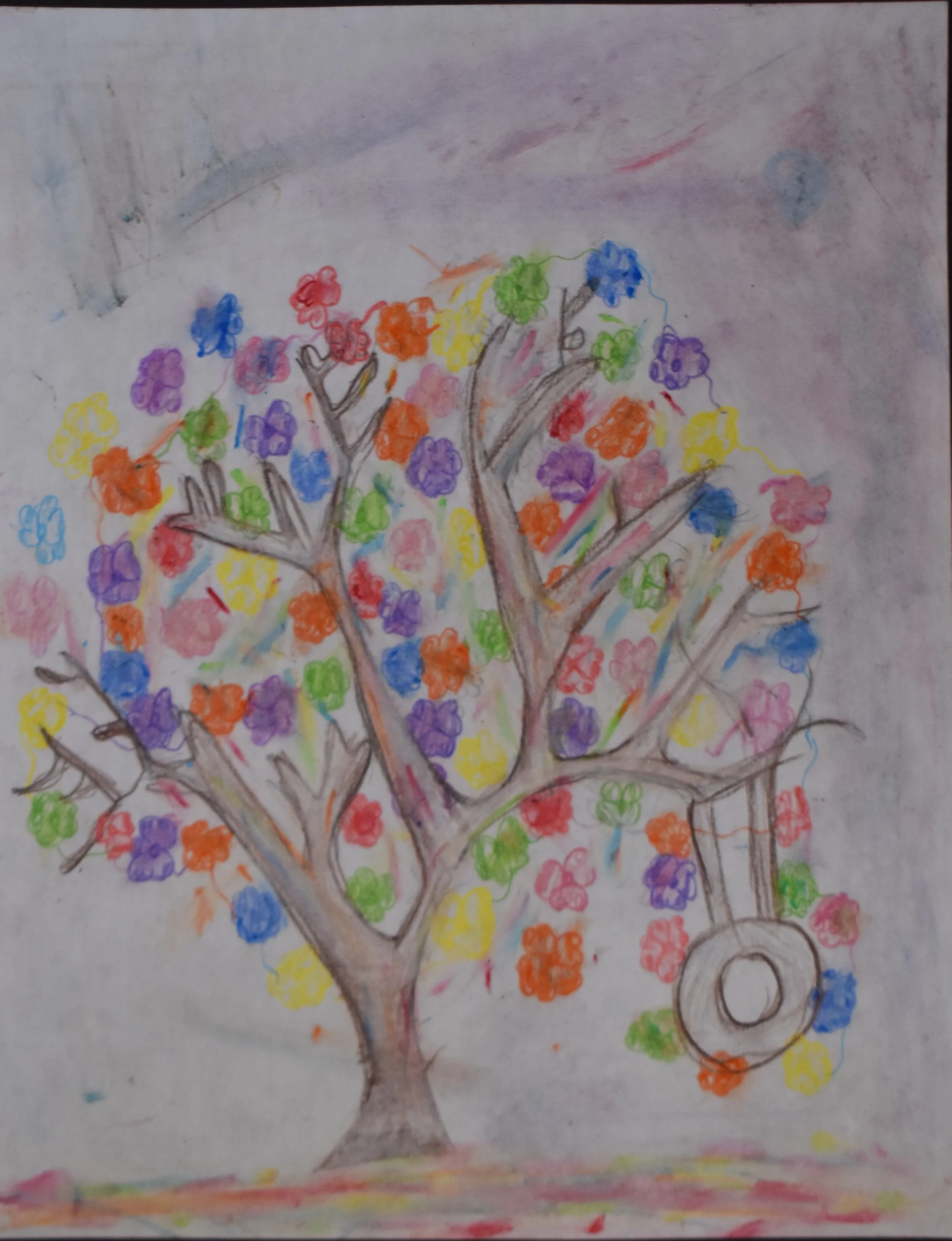 Isabella Sandoval Cortez- When Colors Bloom, 8th Grade, Oil Pastels