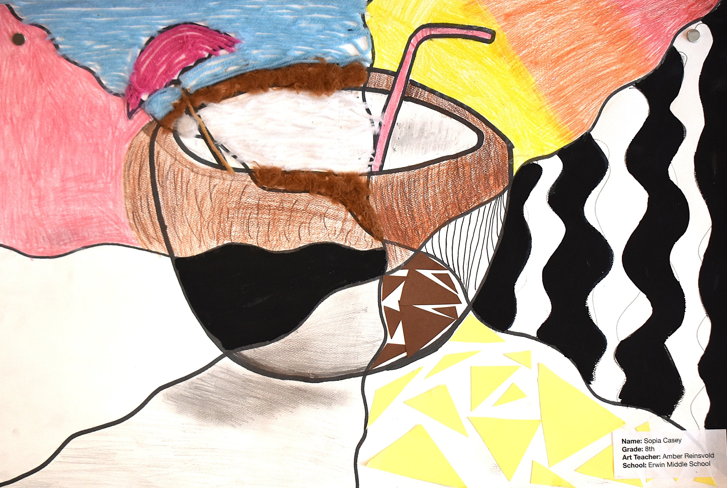 Sopia Casey- Untitled, 8th Grade, Mixed Media