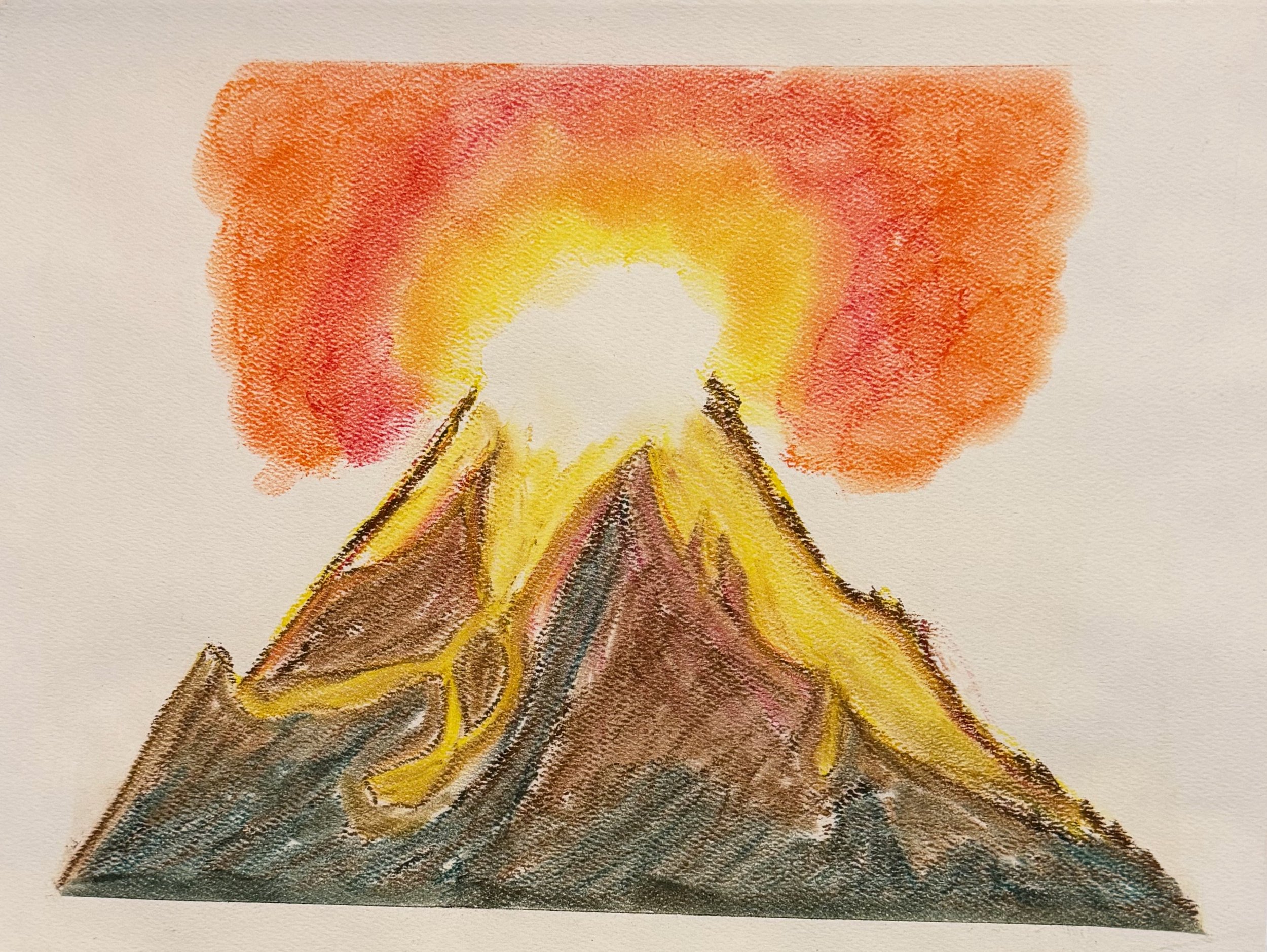 Stevie Sheldon, 5th, Popocatépetl (Popo) Volcano, Chalk Pastel
