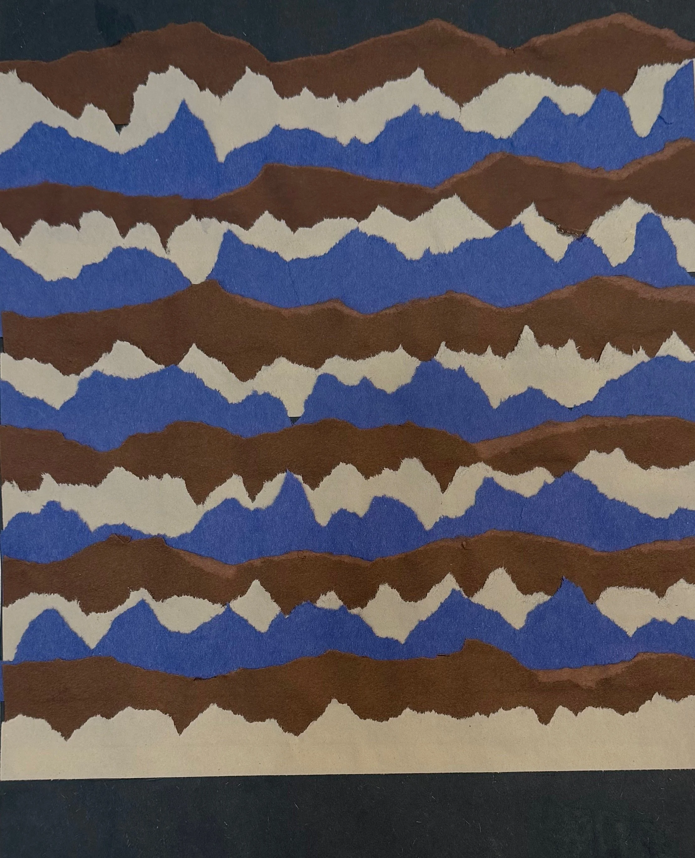 Alan Reyes, 8th, Paper Layering, Colored Construction Paper