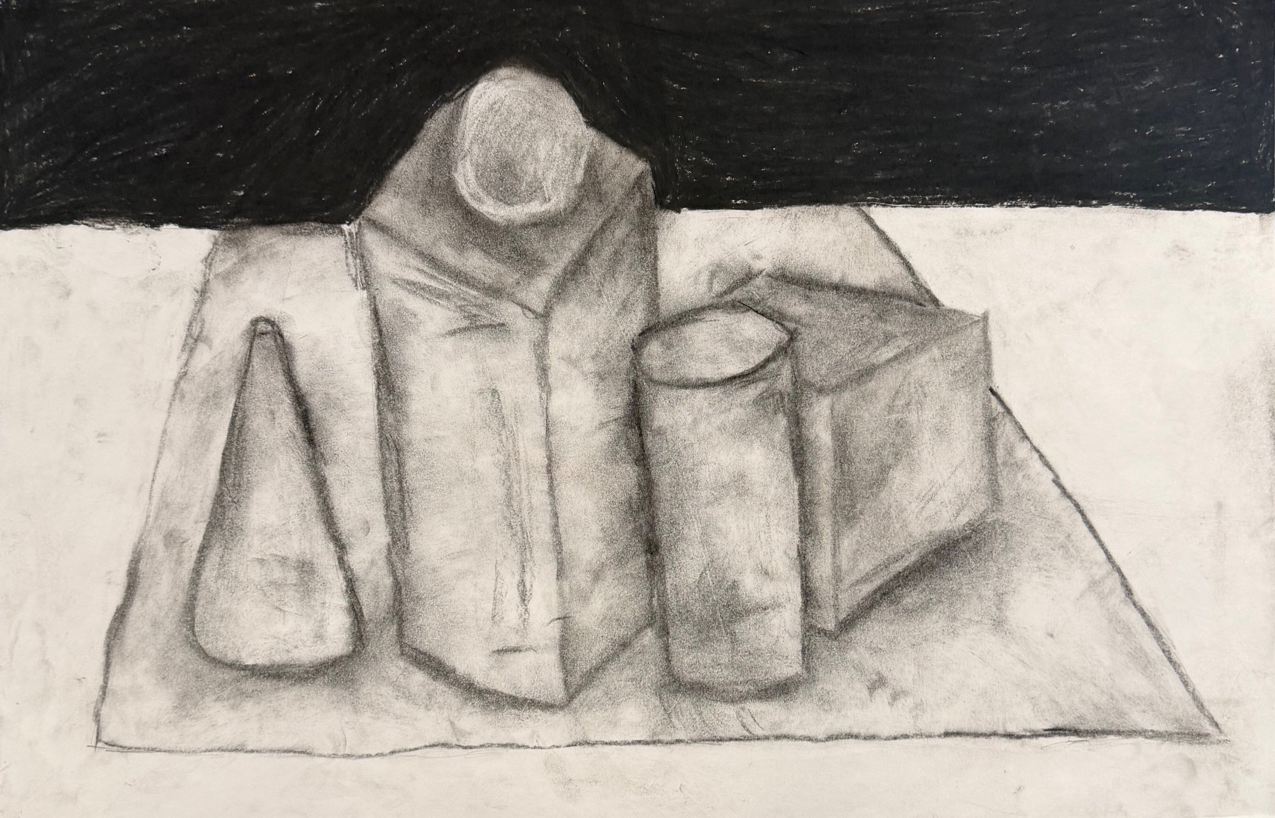 Heather Hinson, 8th, Still Life Shadows, Charcoal