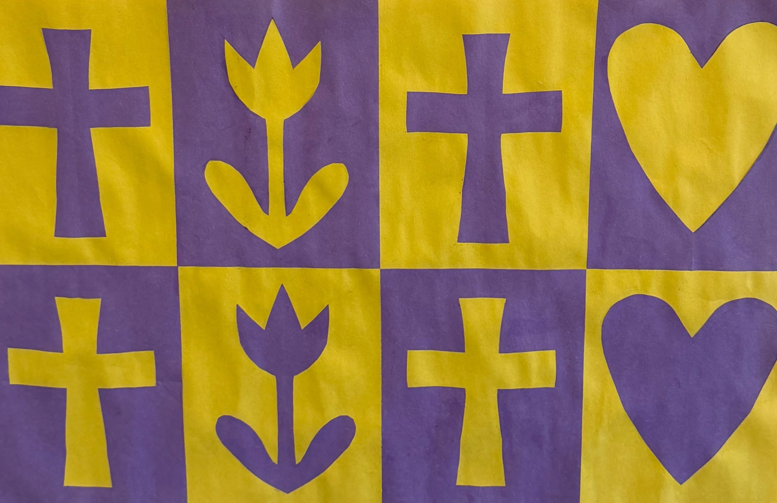 Kennedy Glenn, 8th, Positive Negative Design, Colored Construction Paper