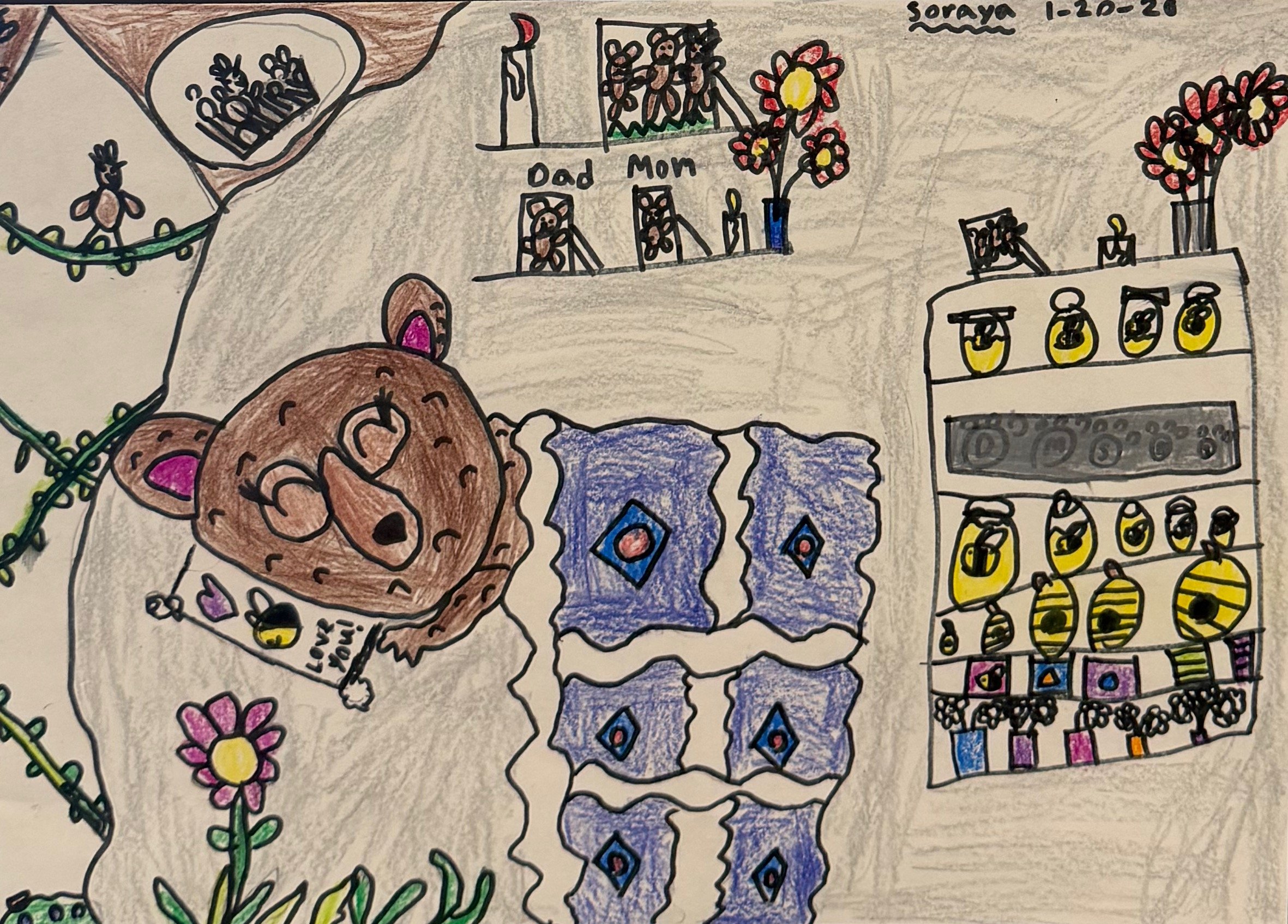 Soraya Mitchell, 2nd, Hibernating Bear, Mixed Media