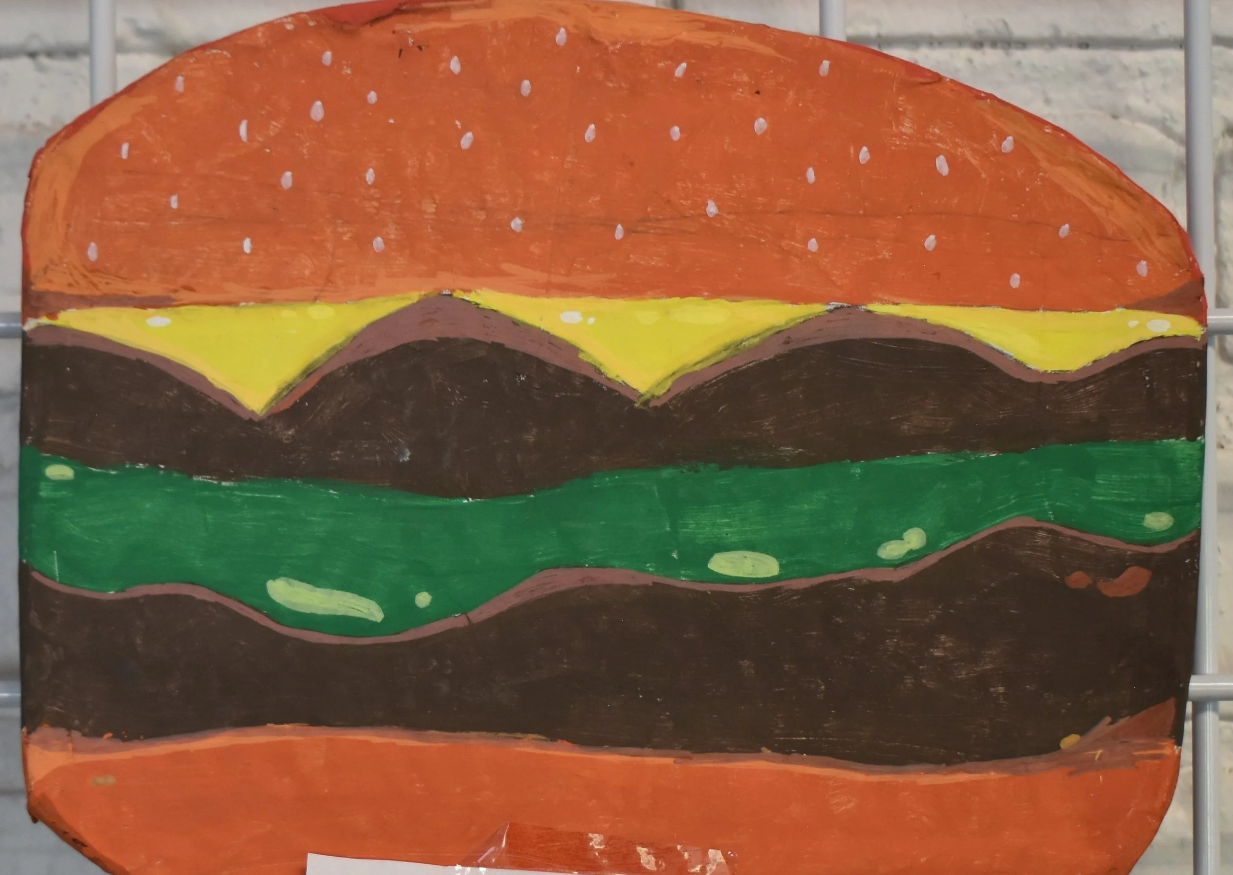 Zuri Bost - Krabbie Patty Supreme, 8th Grade, Paper Mache, Paint