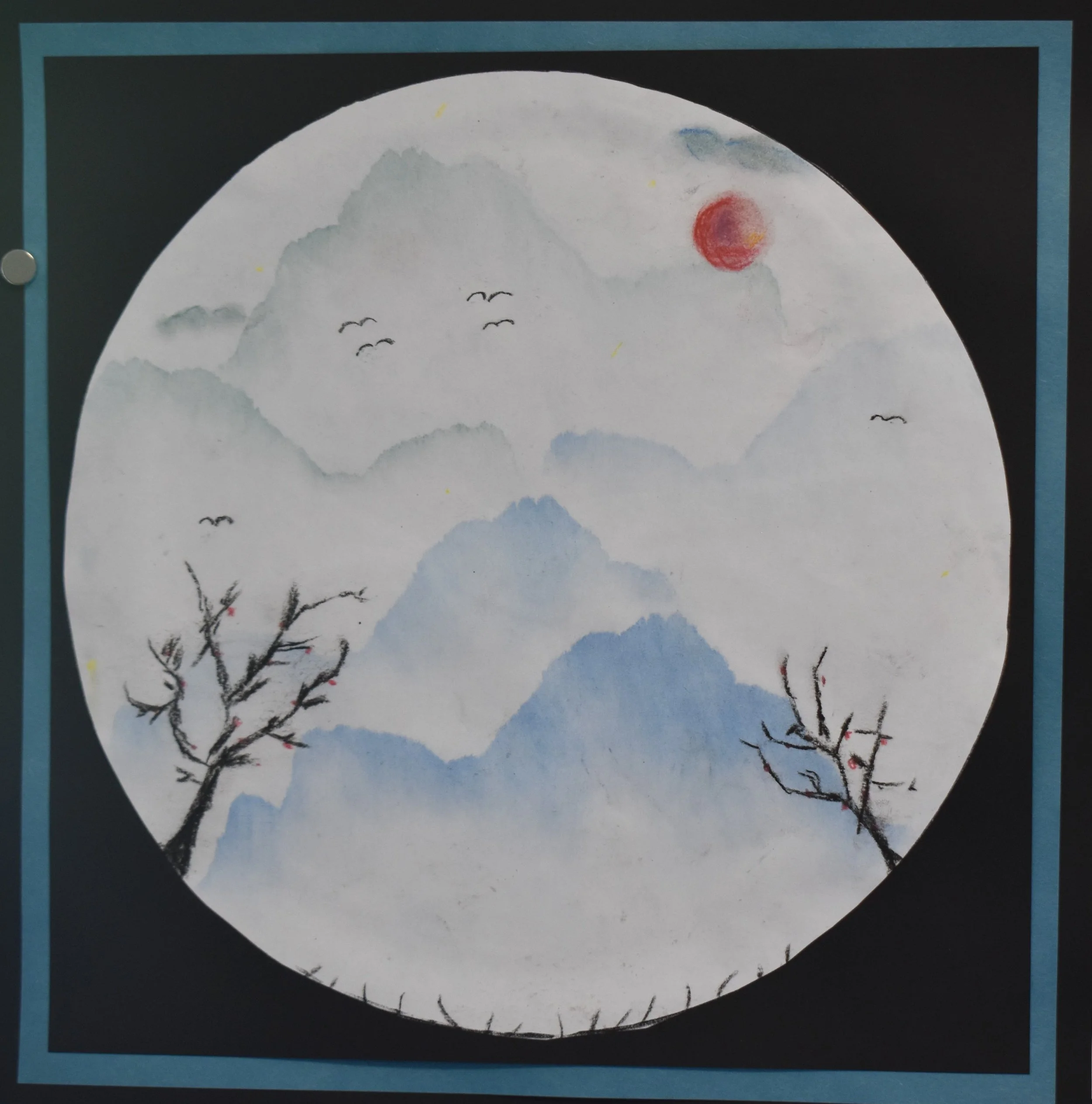 Brooklyn Tate- Chalk Landscape, 6th Grade, Chalk Pastels
