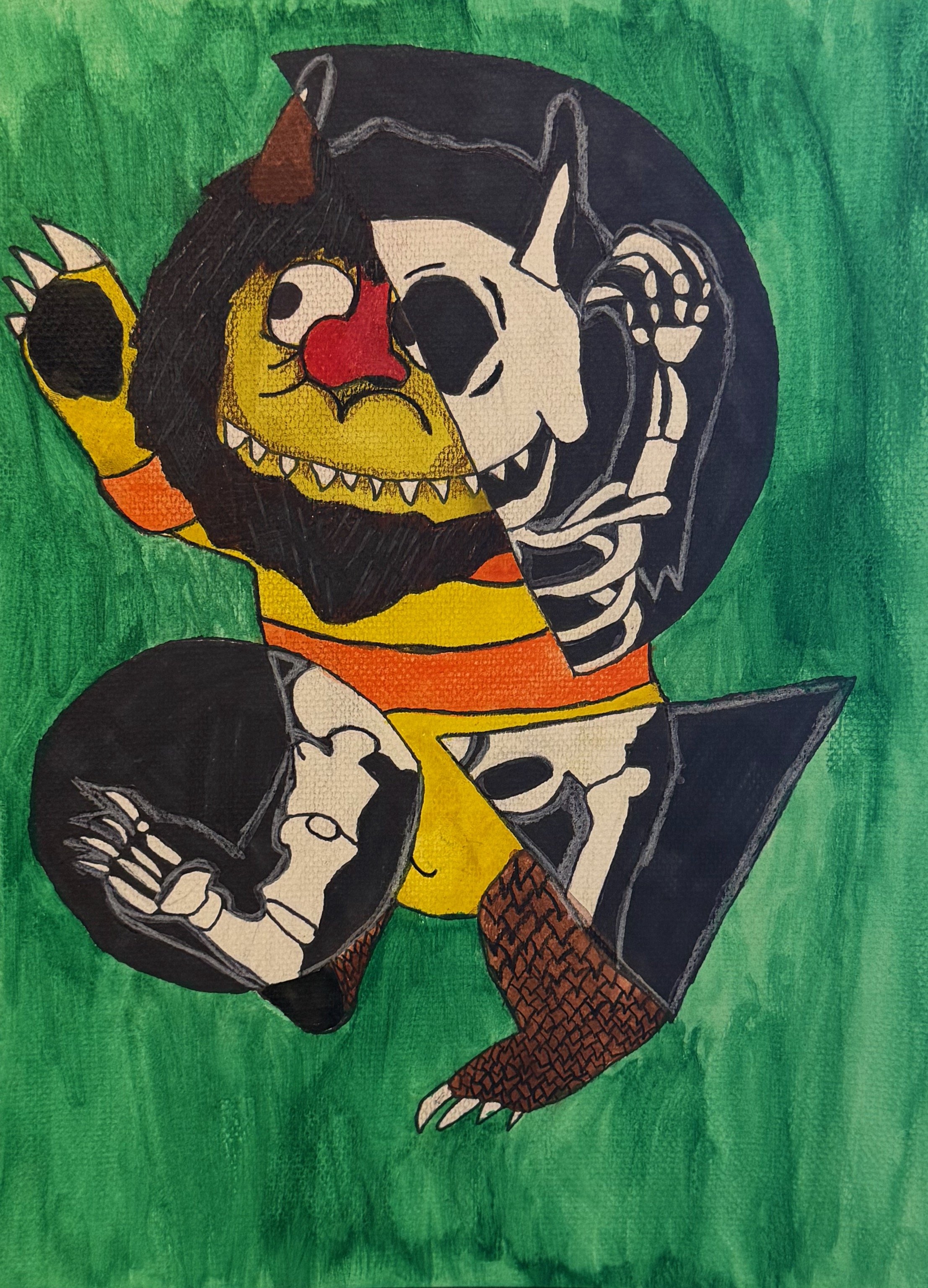 Eli Drechsler, 7th, Wild Thing, Watercolor and Color Pencil