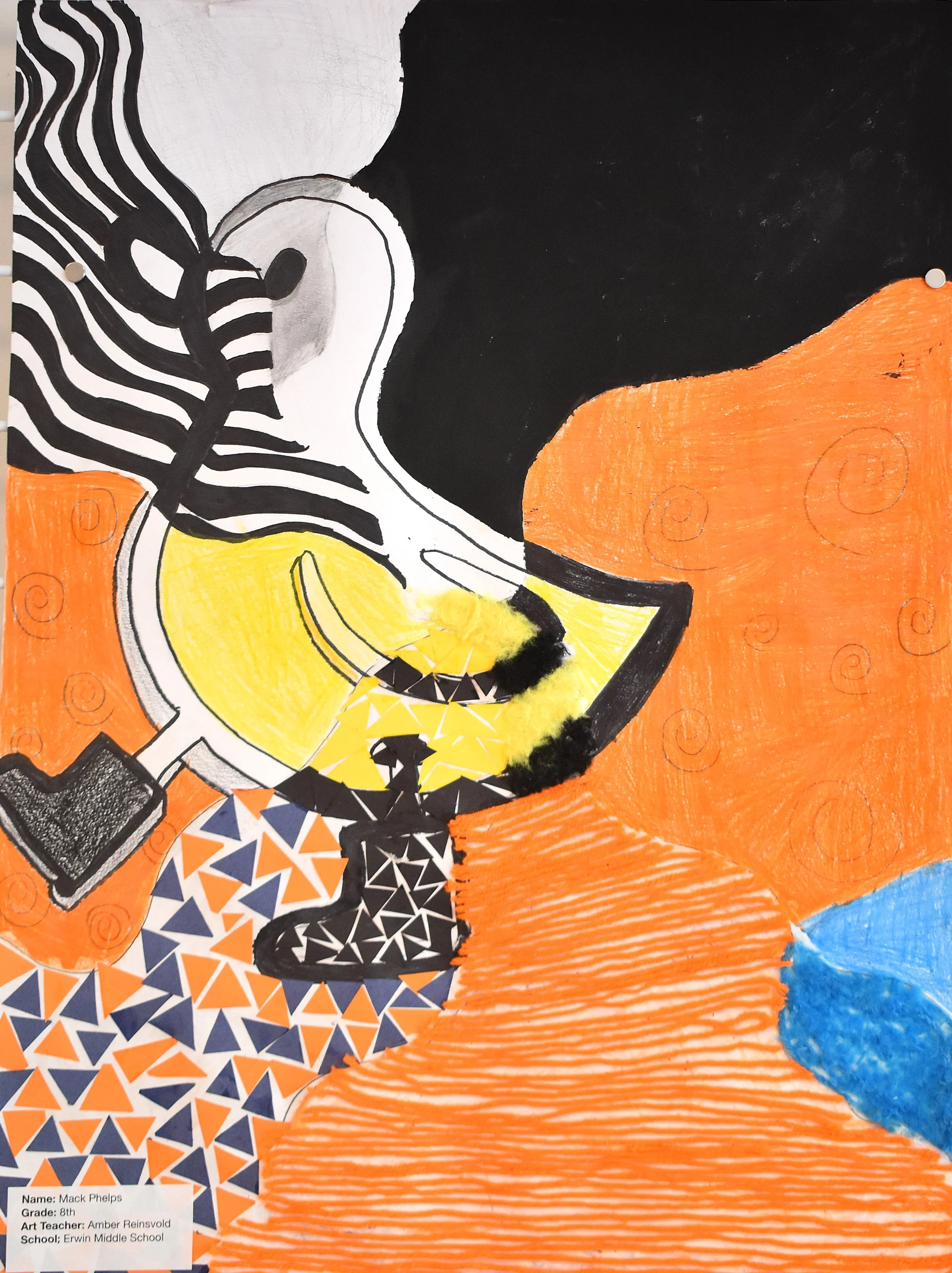 Mack Phelps- Untitled, 8th Grade, Mixed Media