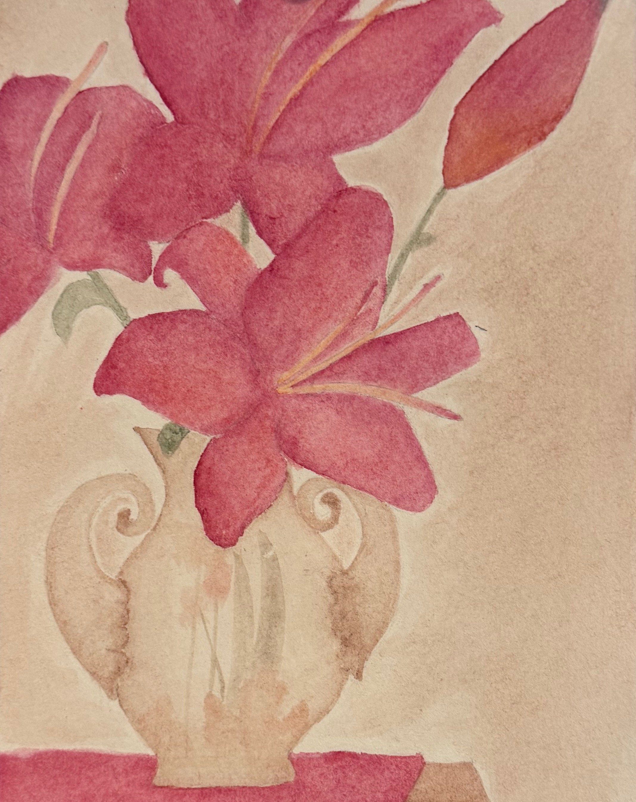 Kynnlie Miller-Barroso, 9th, Still Life - Flower Vase, Watercolor