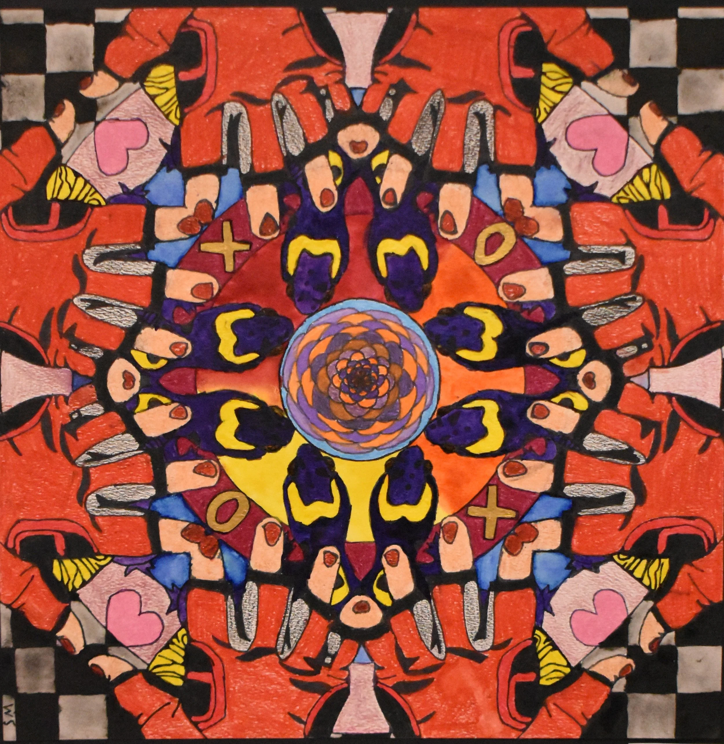 Wendy Sill, 12th Grade, Mandala, Mixed Media