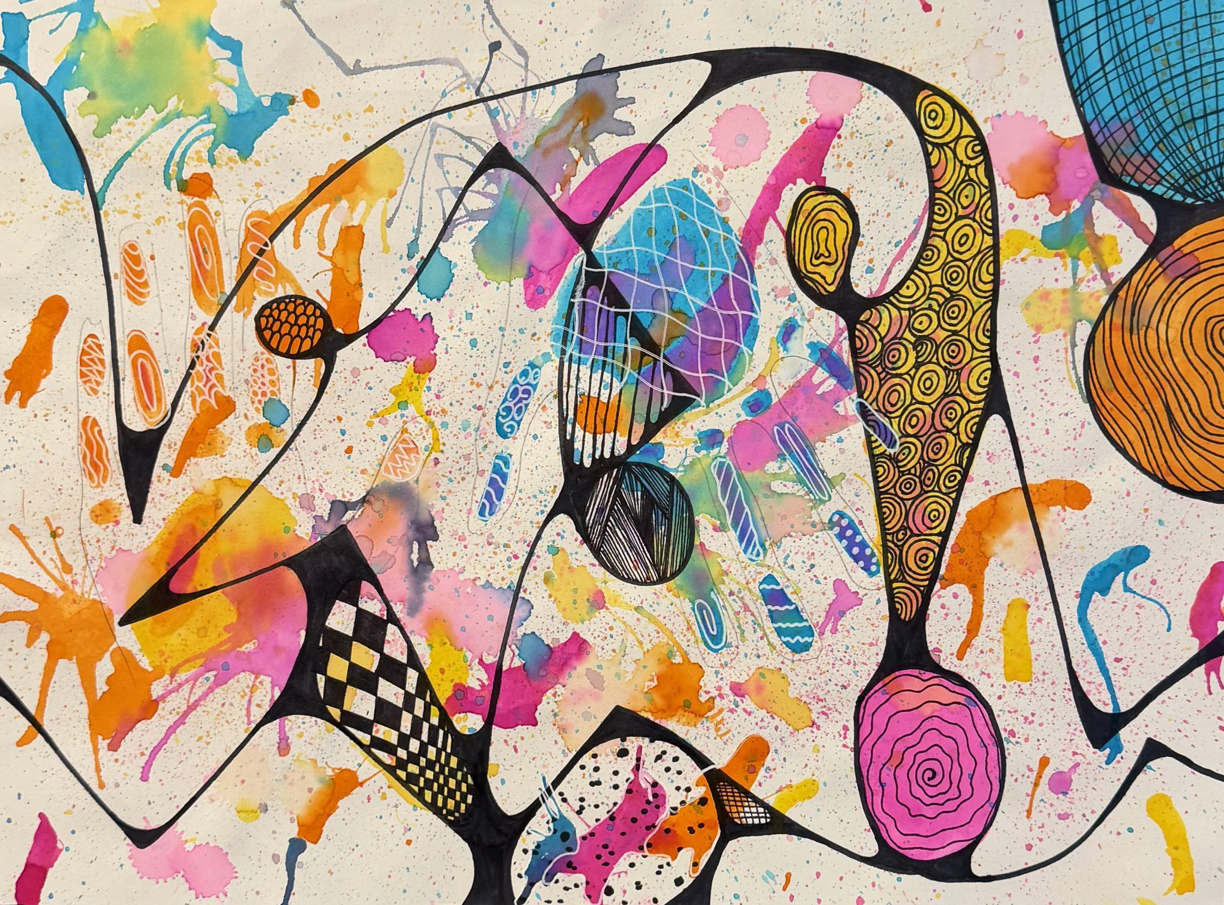 Eden Osborne, 7th, Eden's Expression, Watercolor and Sharpie