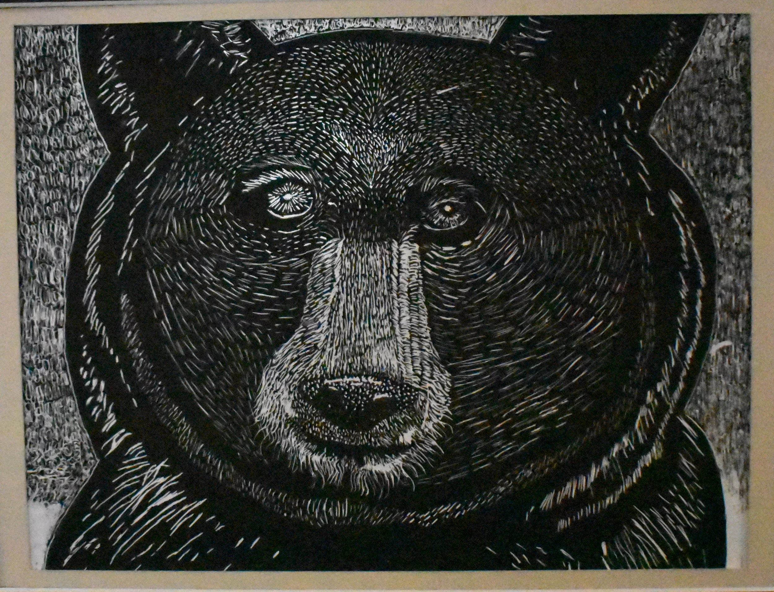 Sophie Pettit, 10th Grade, Untitled, Scratchboard