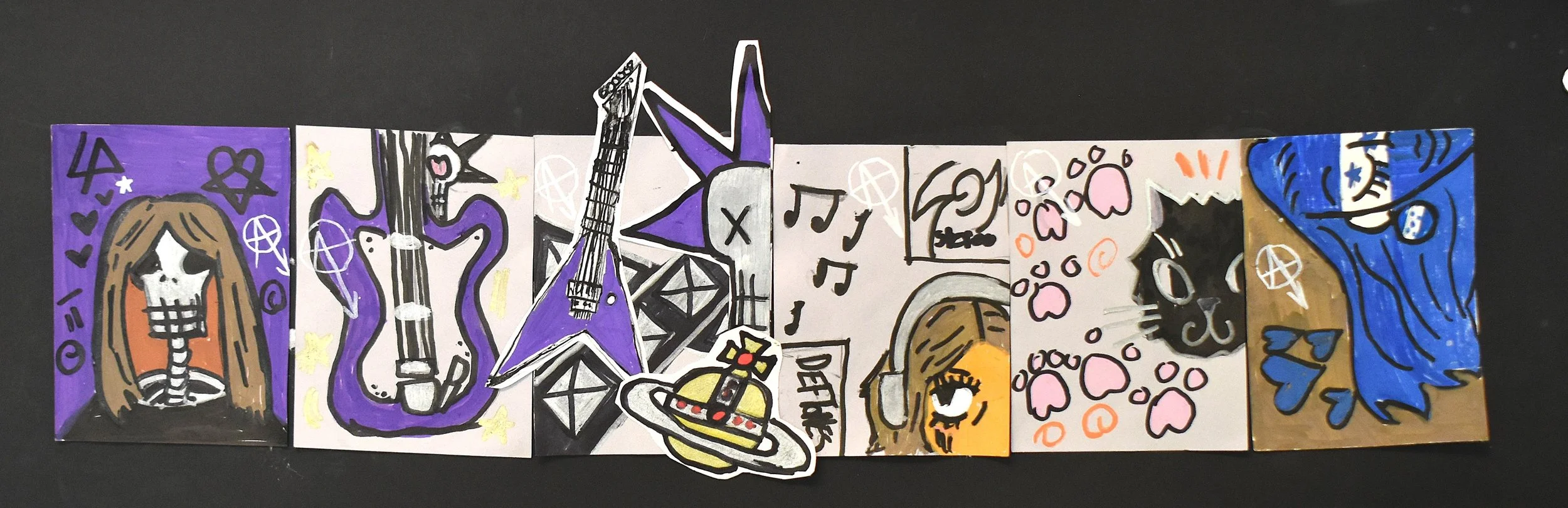Ana Funez Aguilar- Teenage Punk Era, 8th Grade, Mixed Media
