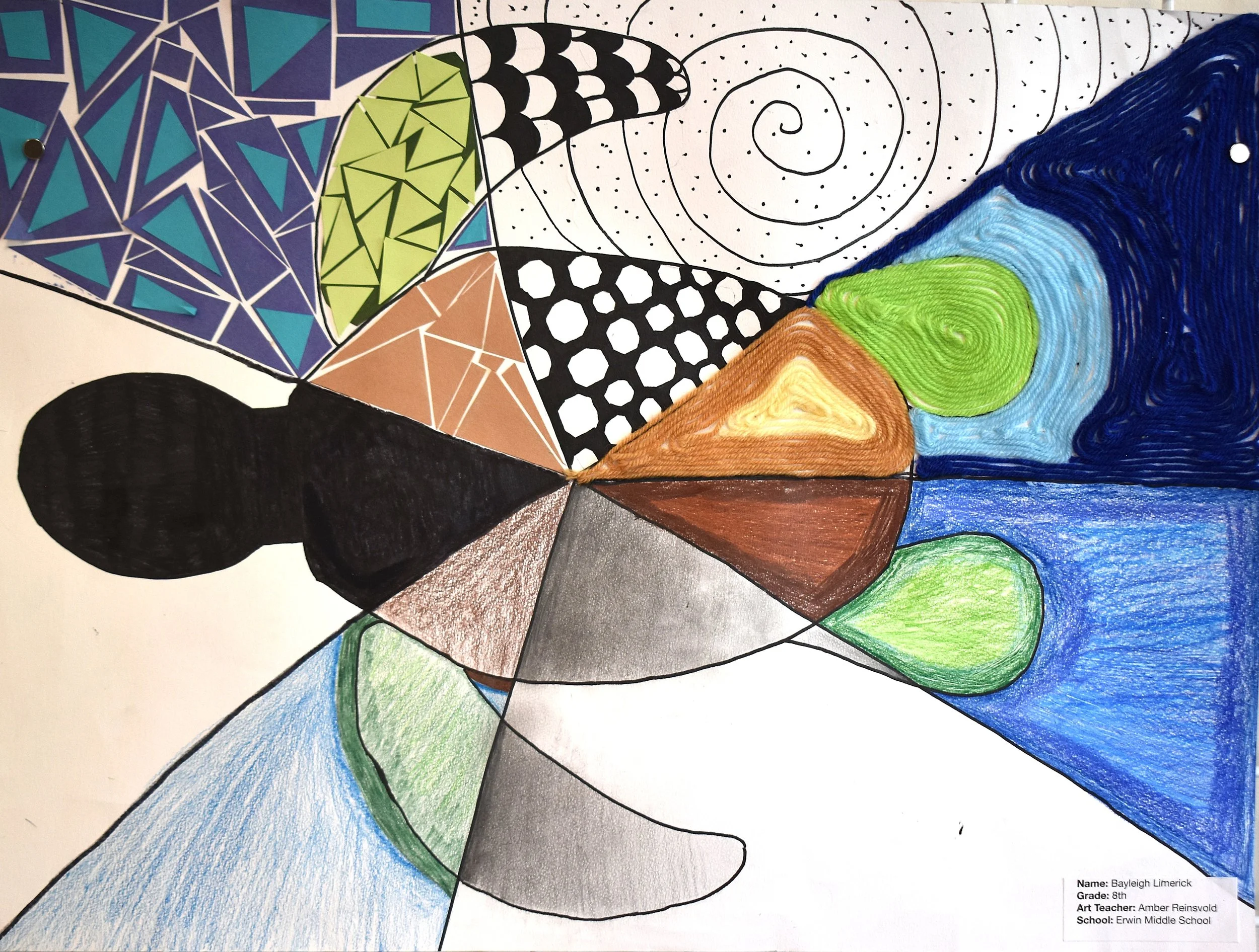 Bayleigh Limerick- Untitled, 8th Grade, Mixed Media