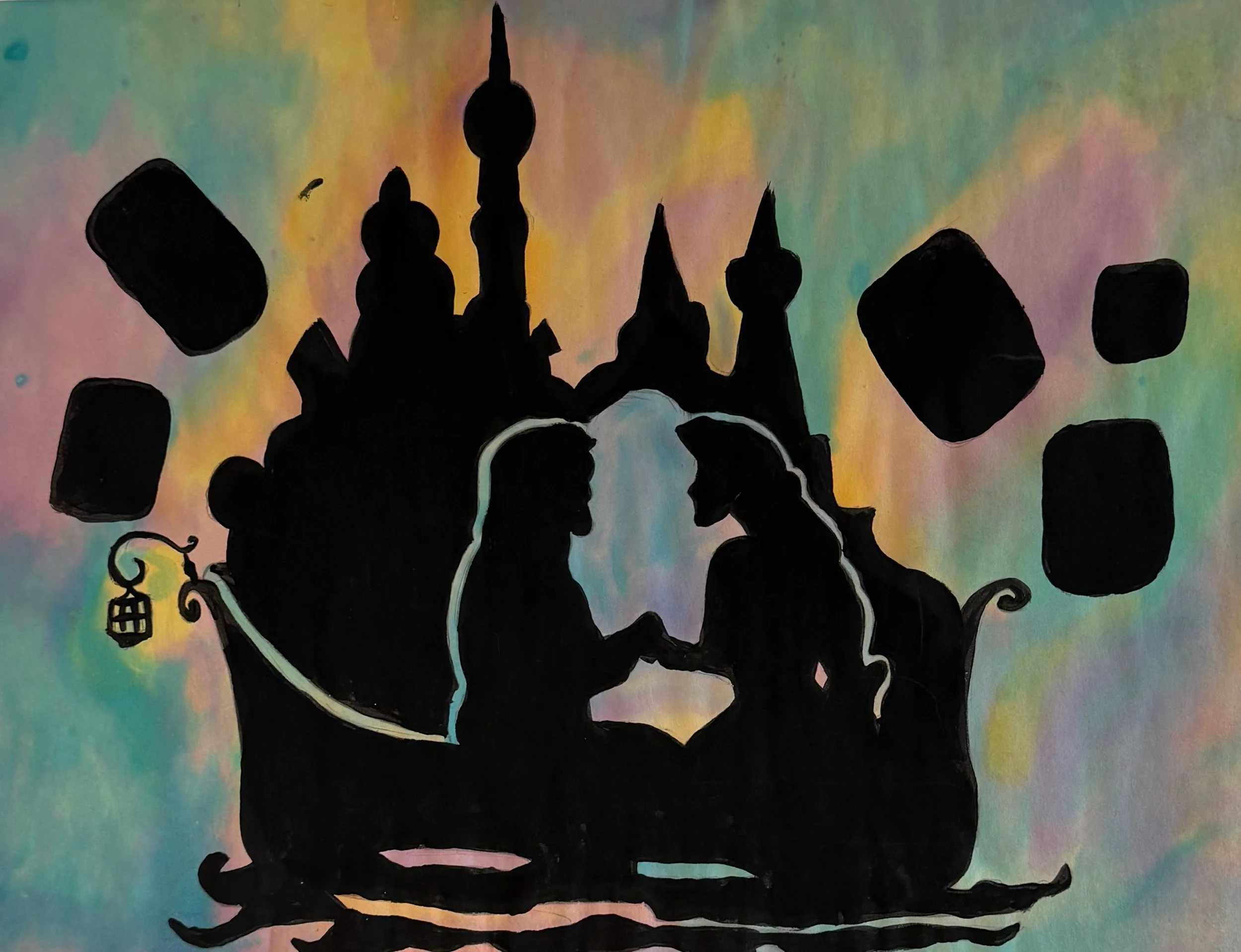 Jade Tronocoso Torres, 7th, Silhouette Painting, Watercolor and Tempera Paint