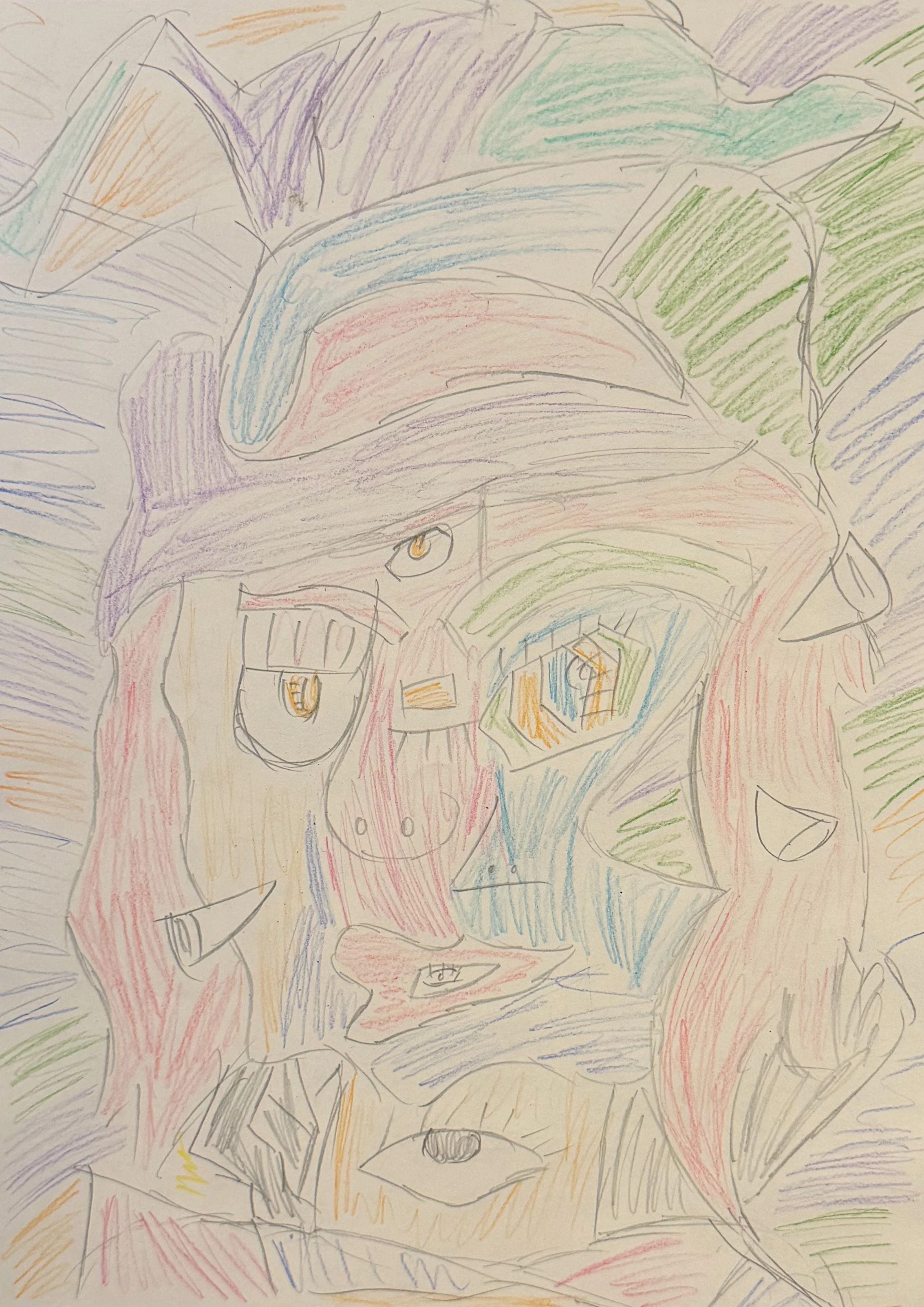 Hal Misenheimer, 4th, Picasso Inspired, Color Pencil