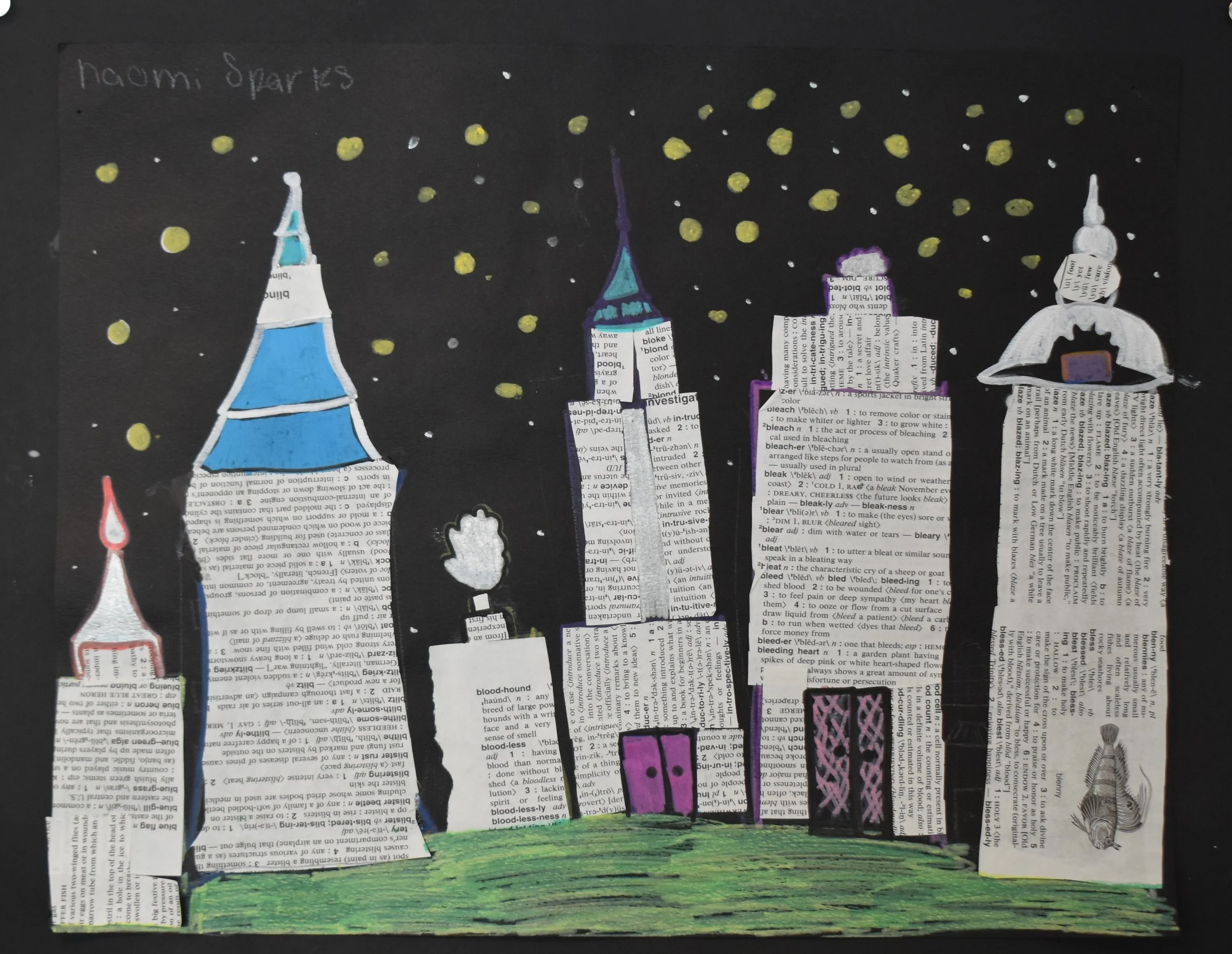 Naomi Sparks - This City Sleeps, 7th Grade, Mixed Media