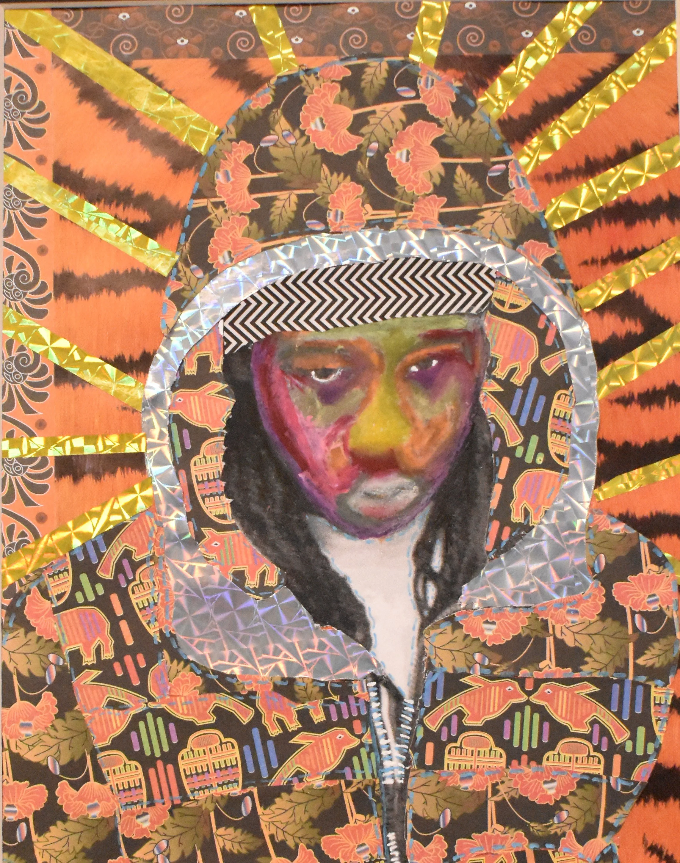 Payton Patterson, 11th Grade, Self Portrait, Mixed Media