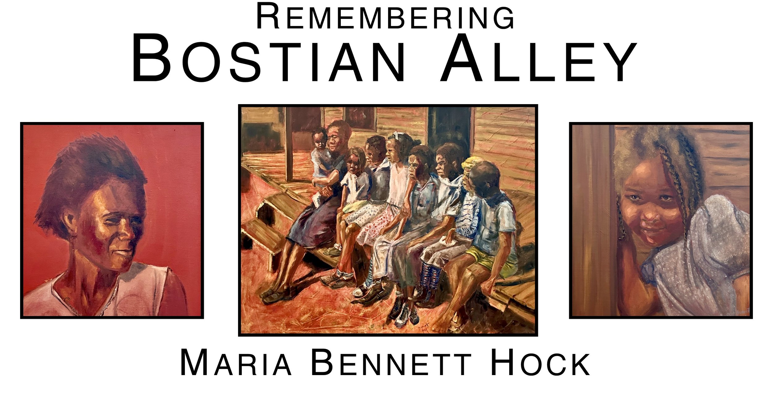 FALL 2024-SUMMER 2025 - ART for ALL: Enriching Lives with ART
"Remembering Bostian Alley," Paintings by Maria Bennett Hock inspired by 1937 Bostian Alley photographs by Alex and Margaret Smoot