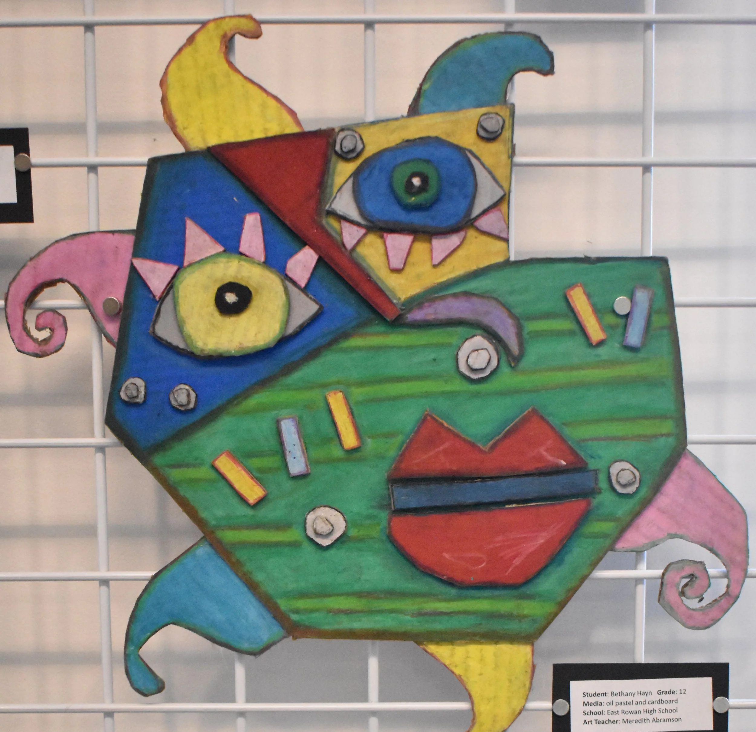 Bethany Hayn, 12th Grade, Untitled, Oil Pastels and Cardboard