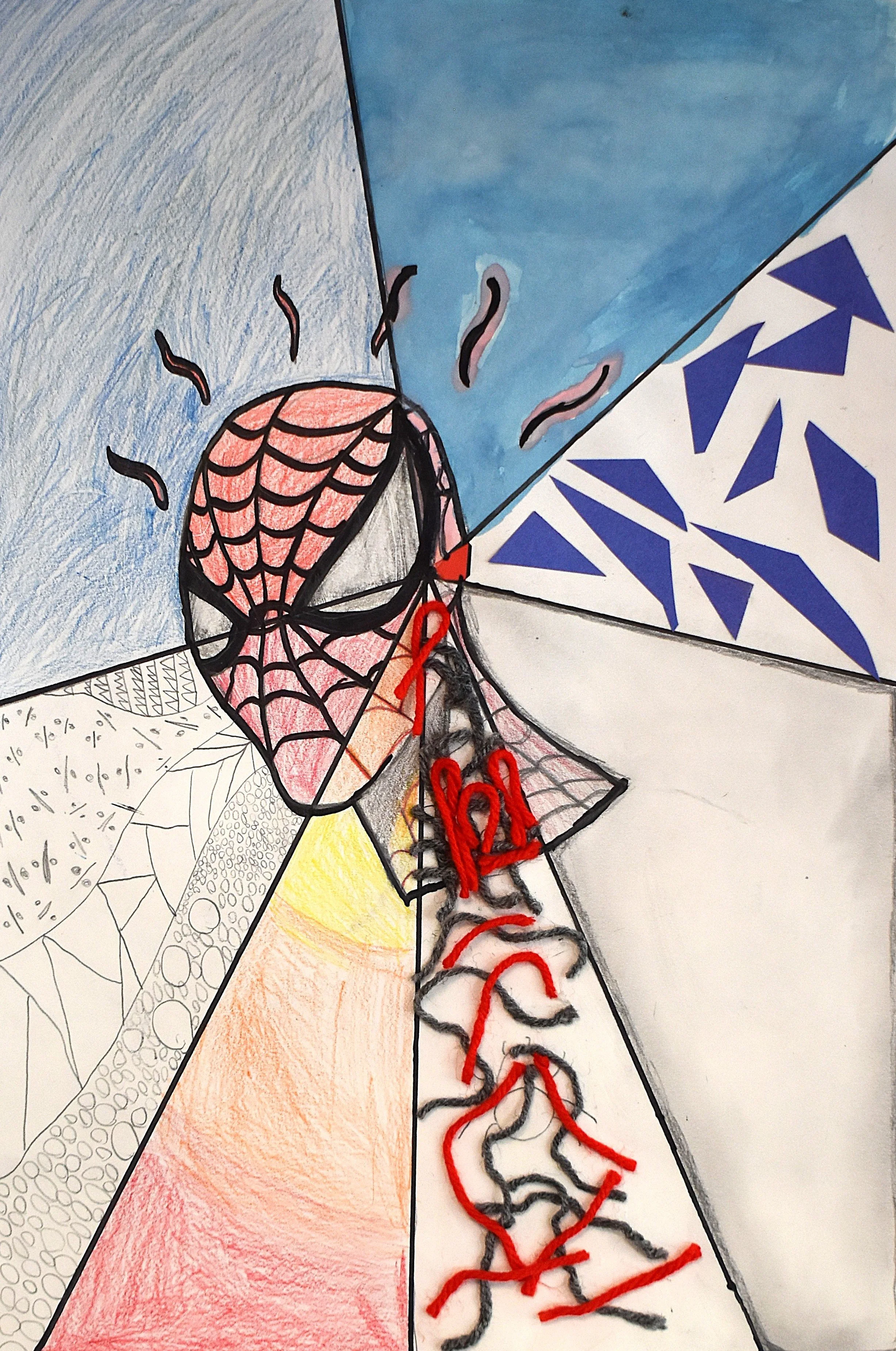 Landon Goins- Untitled, 8th Grade, Mixed Media