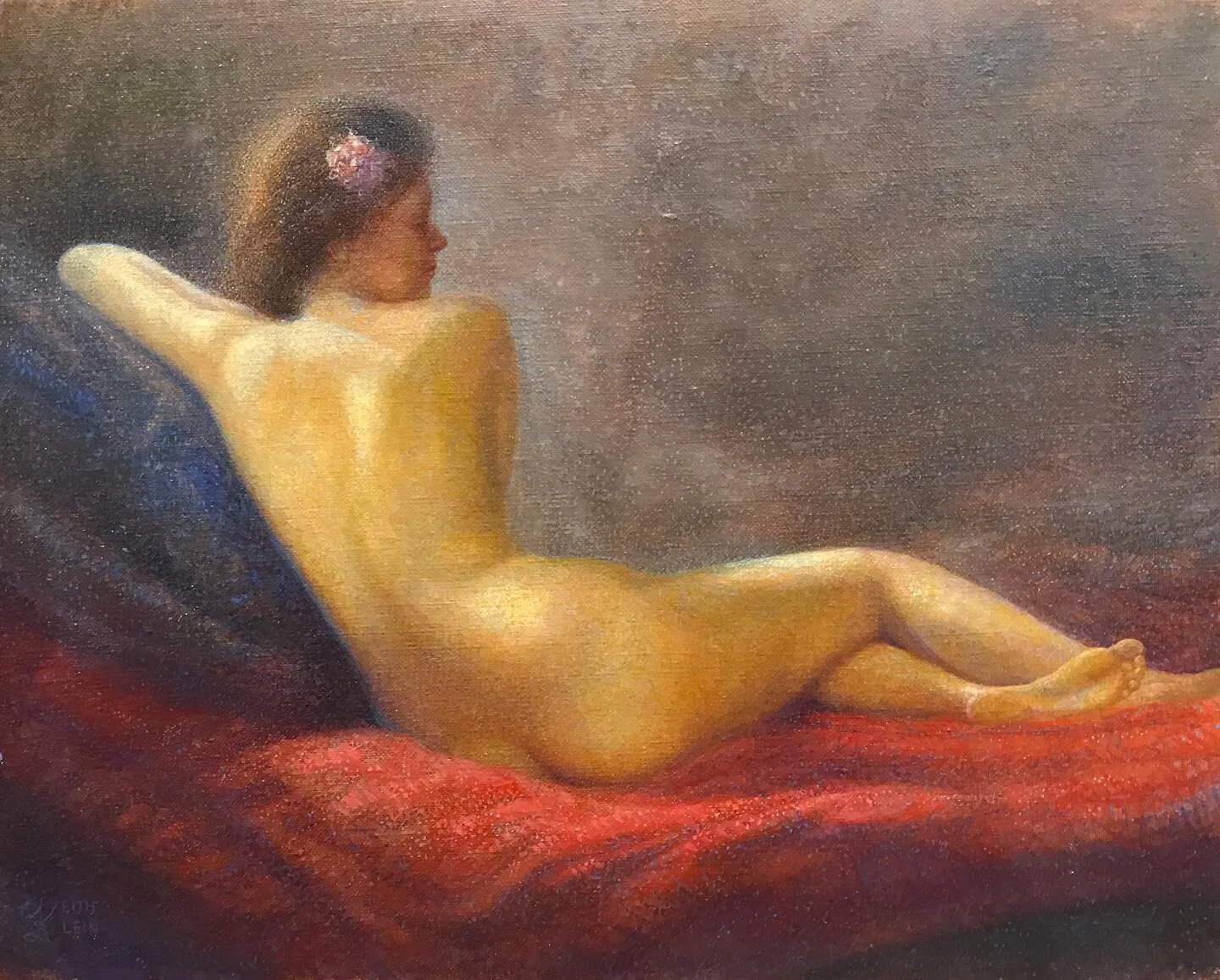 “Figure Study” by Keith Klein 8x10 oil on canvas#oilpainting#smallpaintings#figurativeart#figurepainting#fineart#finepainting#classicalstyle#representationalpainting#representationalart#realism#realismart#figure#littlepaintings#cincinnati
