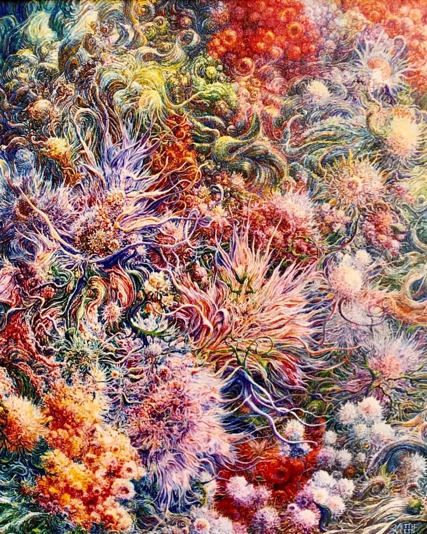 “Under Sea” by Keith Klein 20x16 oil on canvas#oilpainting#abstracted#floralart#floralfantasy#artoninstagram#whimsicle#instaart#cincinnatiartgalleries#insideout#playfulart#paintlove#kentuckyartist#livingartist#exploration#experimentalart#