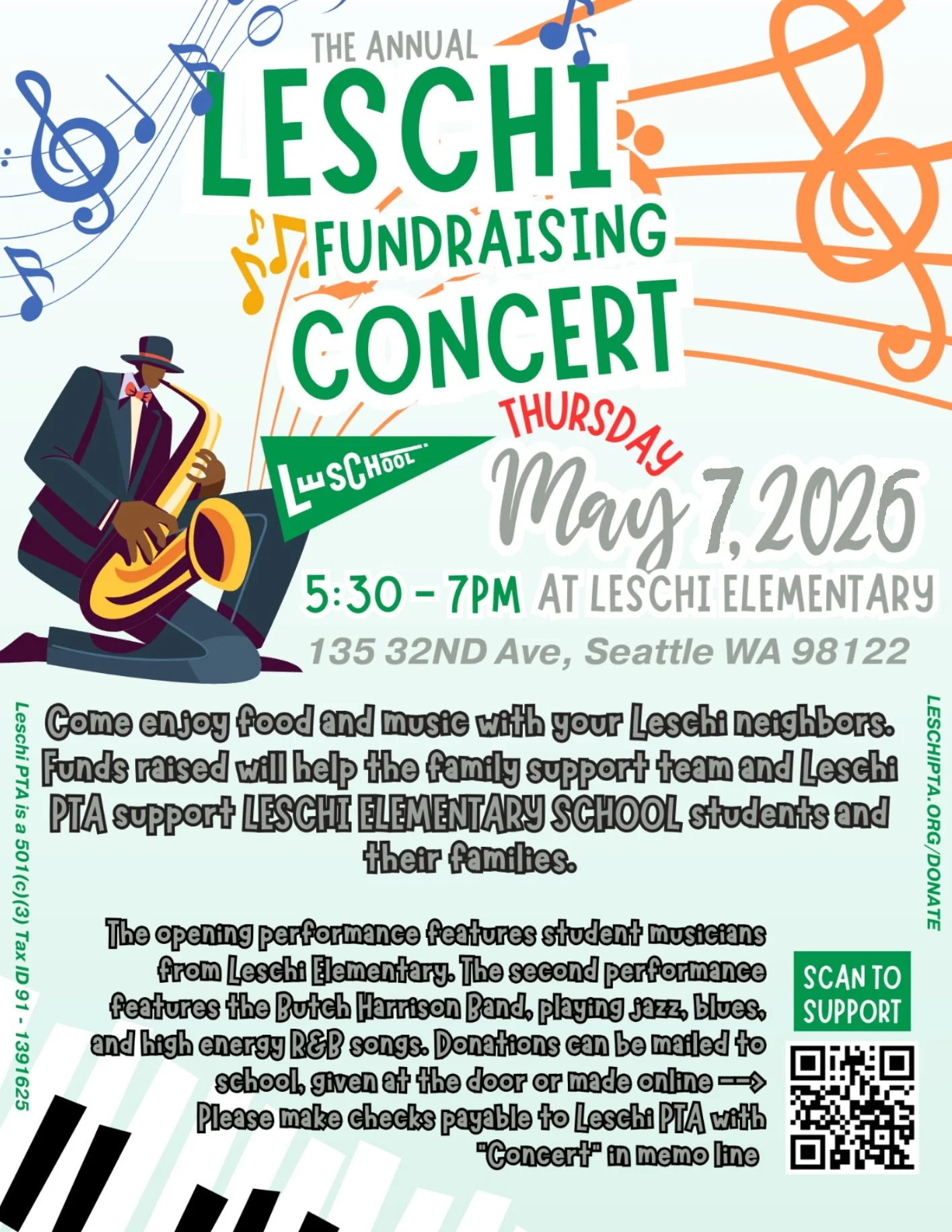 “Golden Grads” concert — ANNUAL LESCHI JAZZ/R&amp;B fundraising concert 
