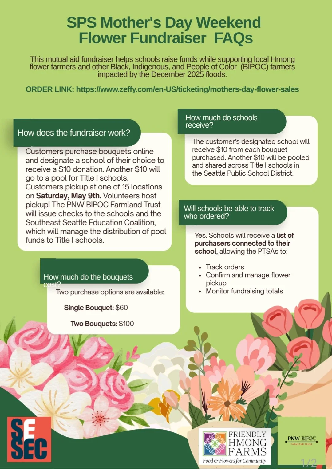 Mother’s Day Flower Sale
