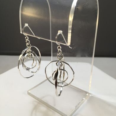 silver earrings