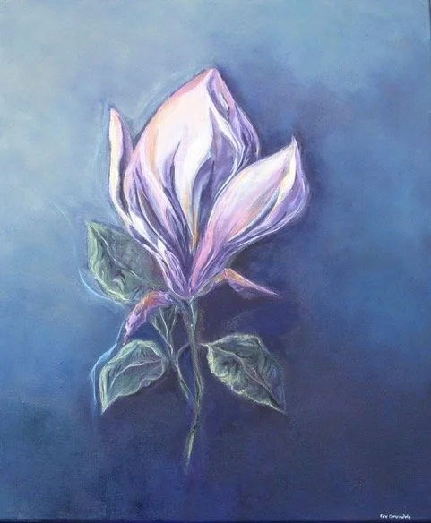 Magnolia Bud on Blue 2.jpeg