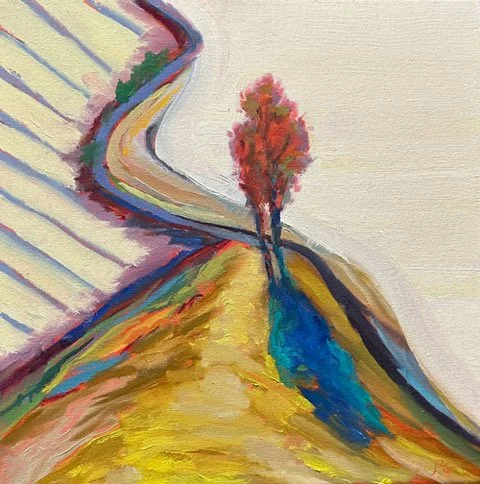 River Tree (apré Thiebaud)
Oil on Canvas, 2025,
12x12  
$450