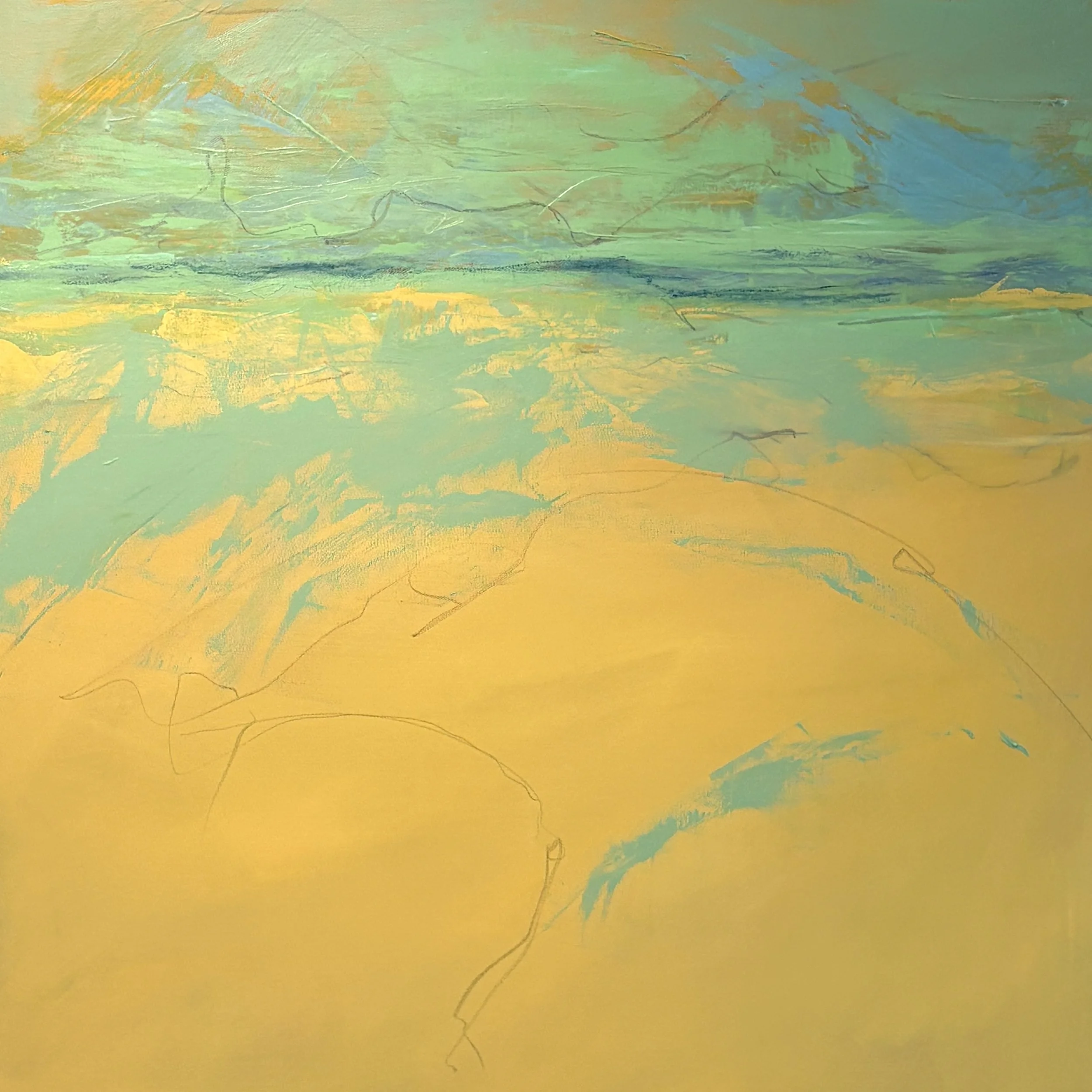 gesture 008
Imagined Place #2 (green and gold)
30x30, oil on canvas