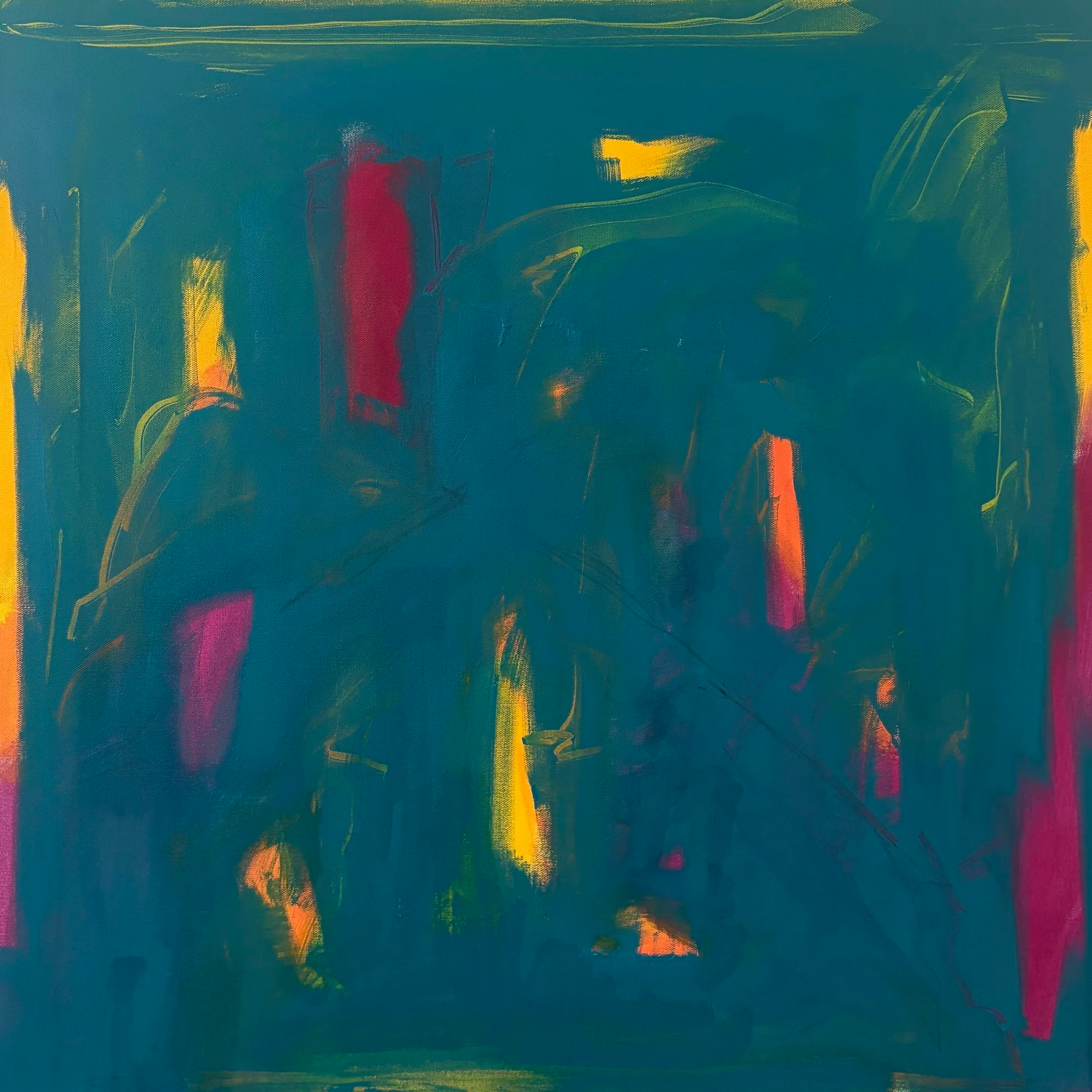 allowing 012
Allowing Space( gold and red )
30x30 oil on canvas