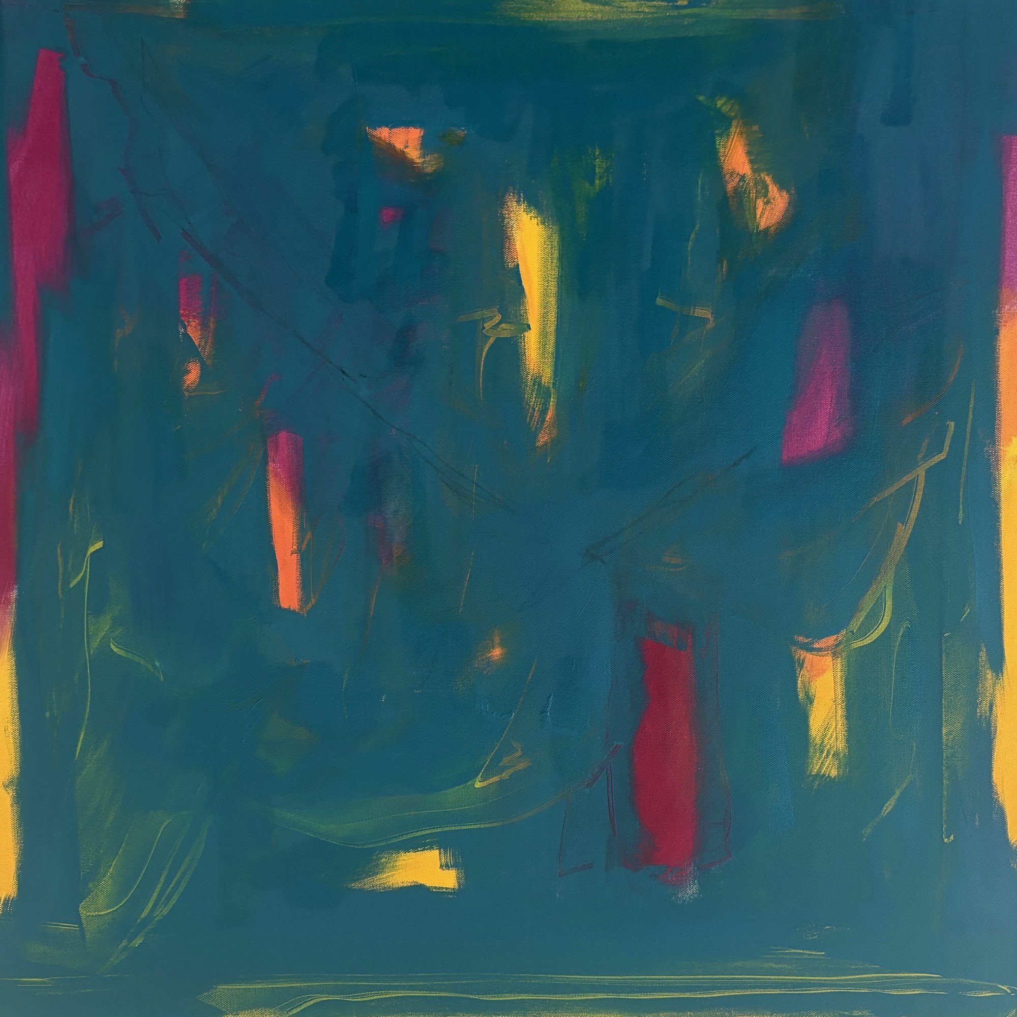 allowing 012
Allowing Space gold and red 
30x30 oil on canvas