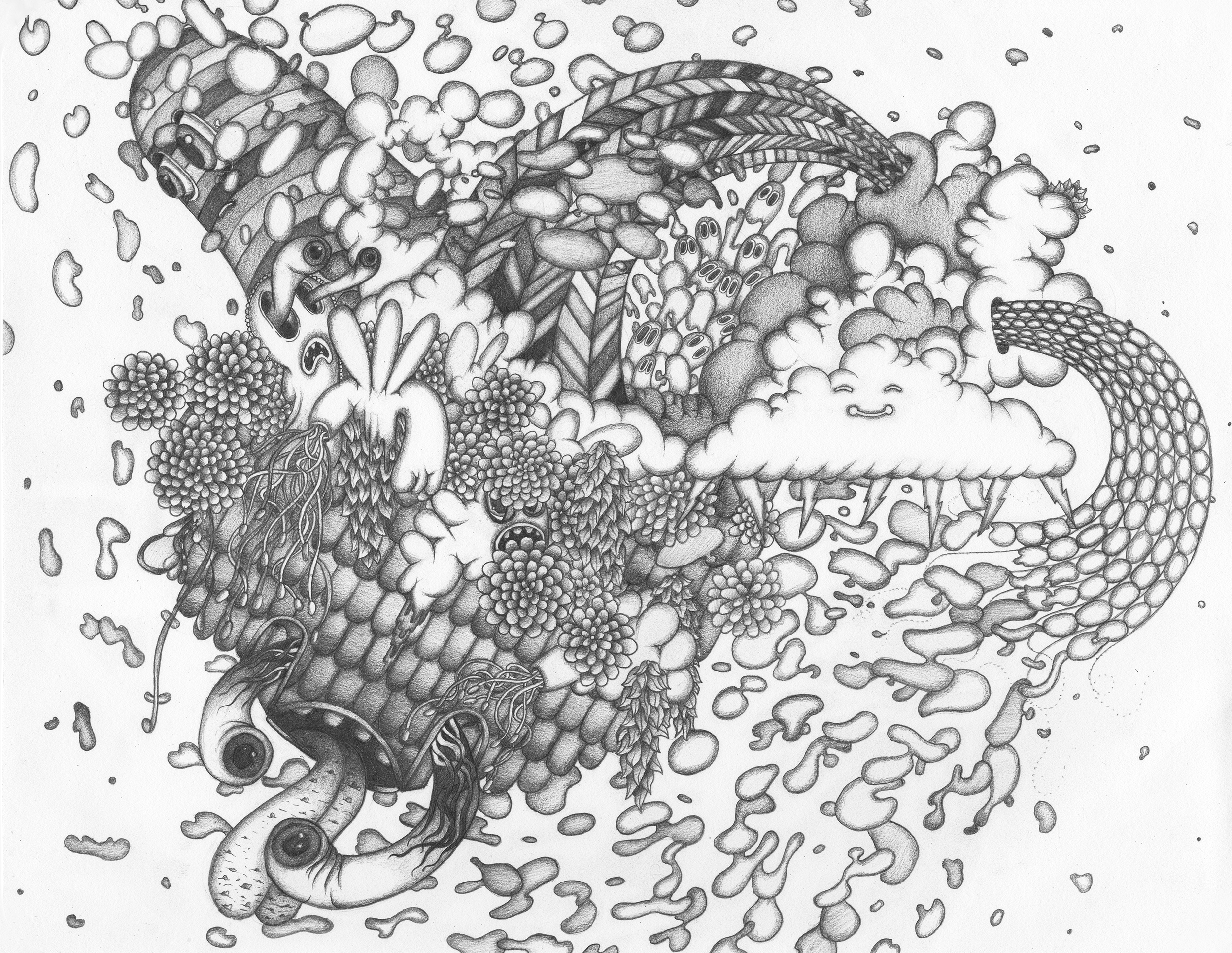 Sweet Guy, pencil on paper, 11" x 14", 2023