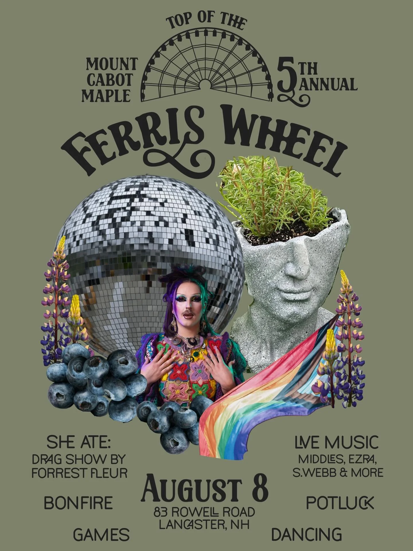 COME PARTY &bull; august 8 is totfw2026 &bull; @theforrestfleur at greenhouse &bull; live music at garden in the sky &bull; banquet &bull; transcendence? &bull; @stephaniewebbmusic &bull; @middlesmusic &bull; @ezrabg &bull; relish high summer &bull; 