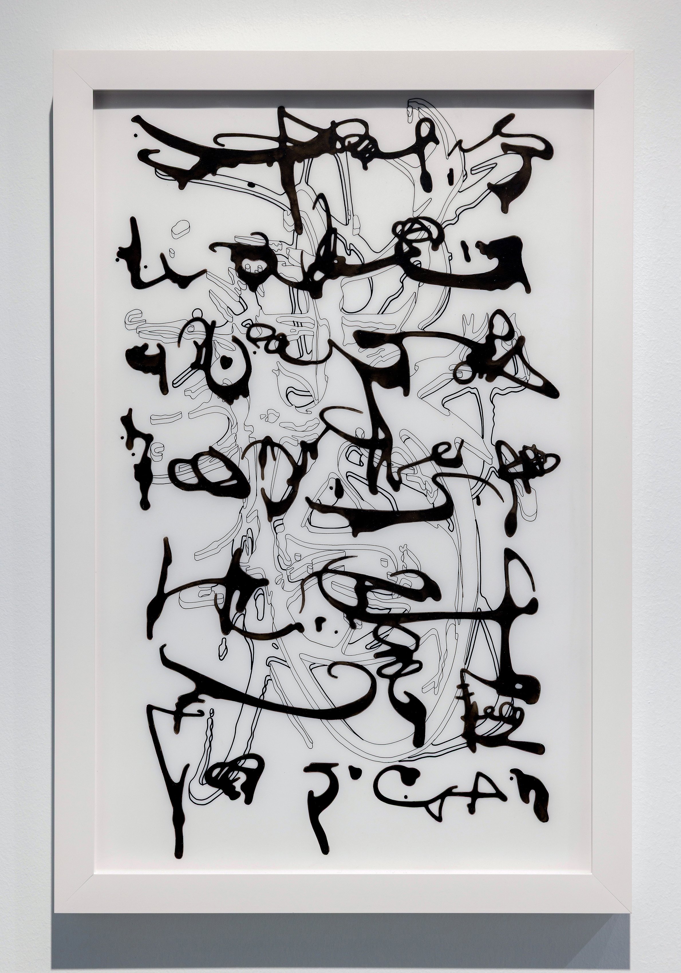 SURREAL TONGUE, ink on Mylar, 17” x 11” (2025)