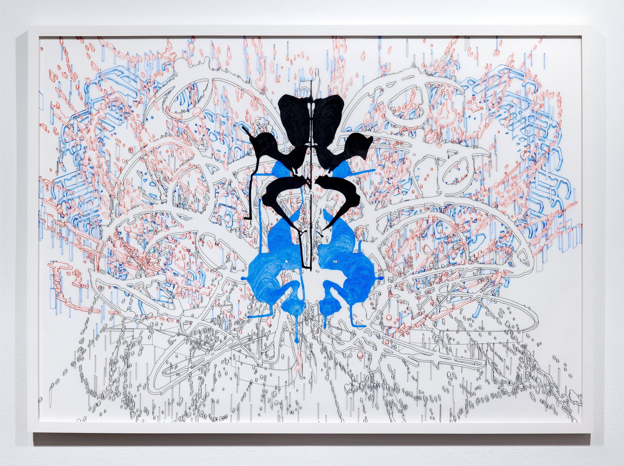 THE JESTER, ink on Mylar, 42” x 30” (2025)