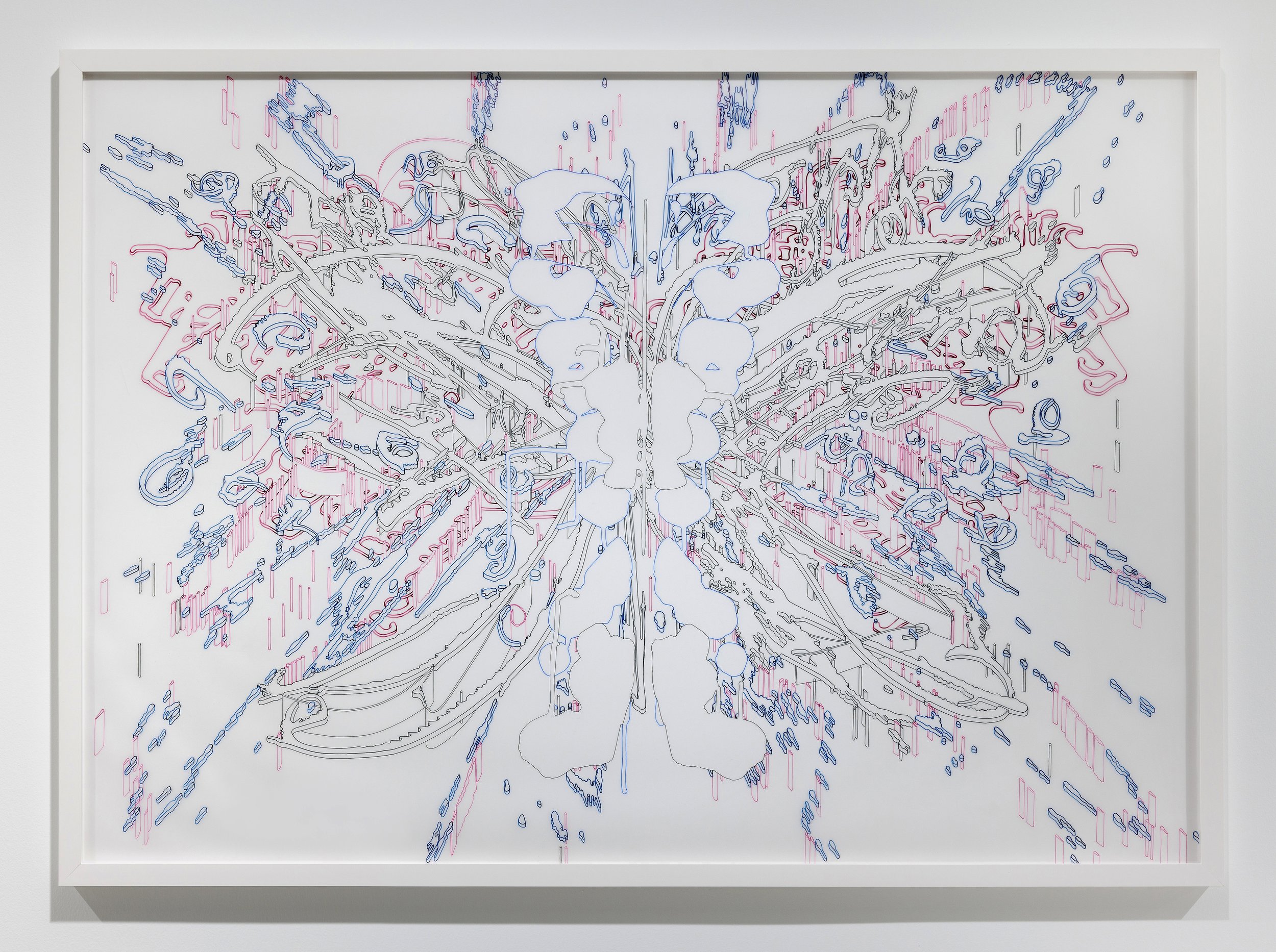 TOROIDAL UNIVERSE_[parallel], ink on Mylar, 42” x 30” (2025)